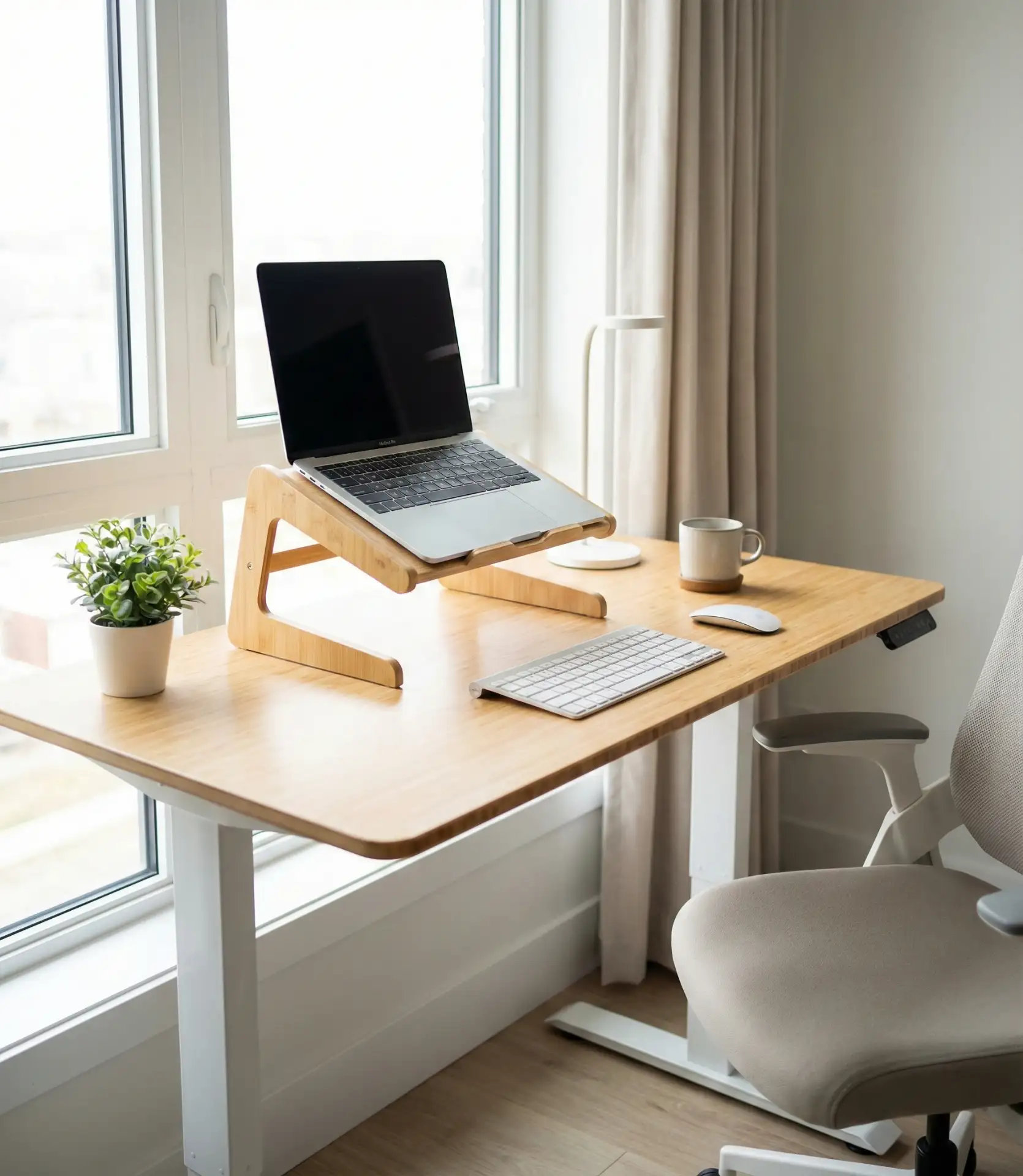 Standing Desk with Laptop Riser 2