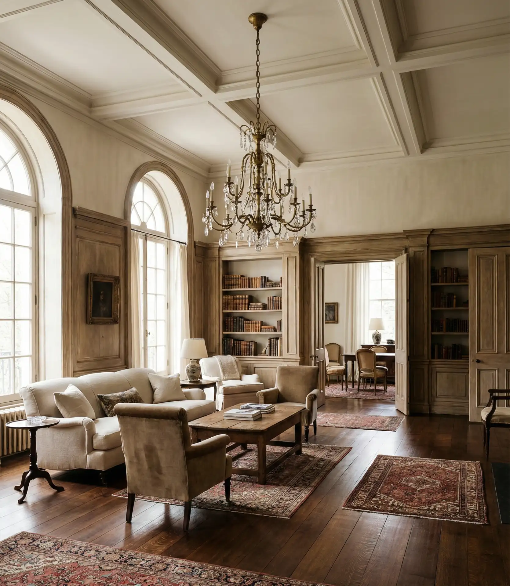 Statement Brass Chandelier for High Ceilings 1