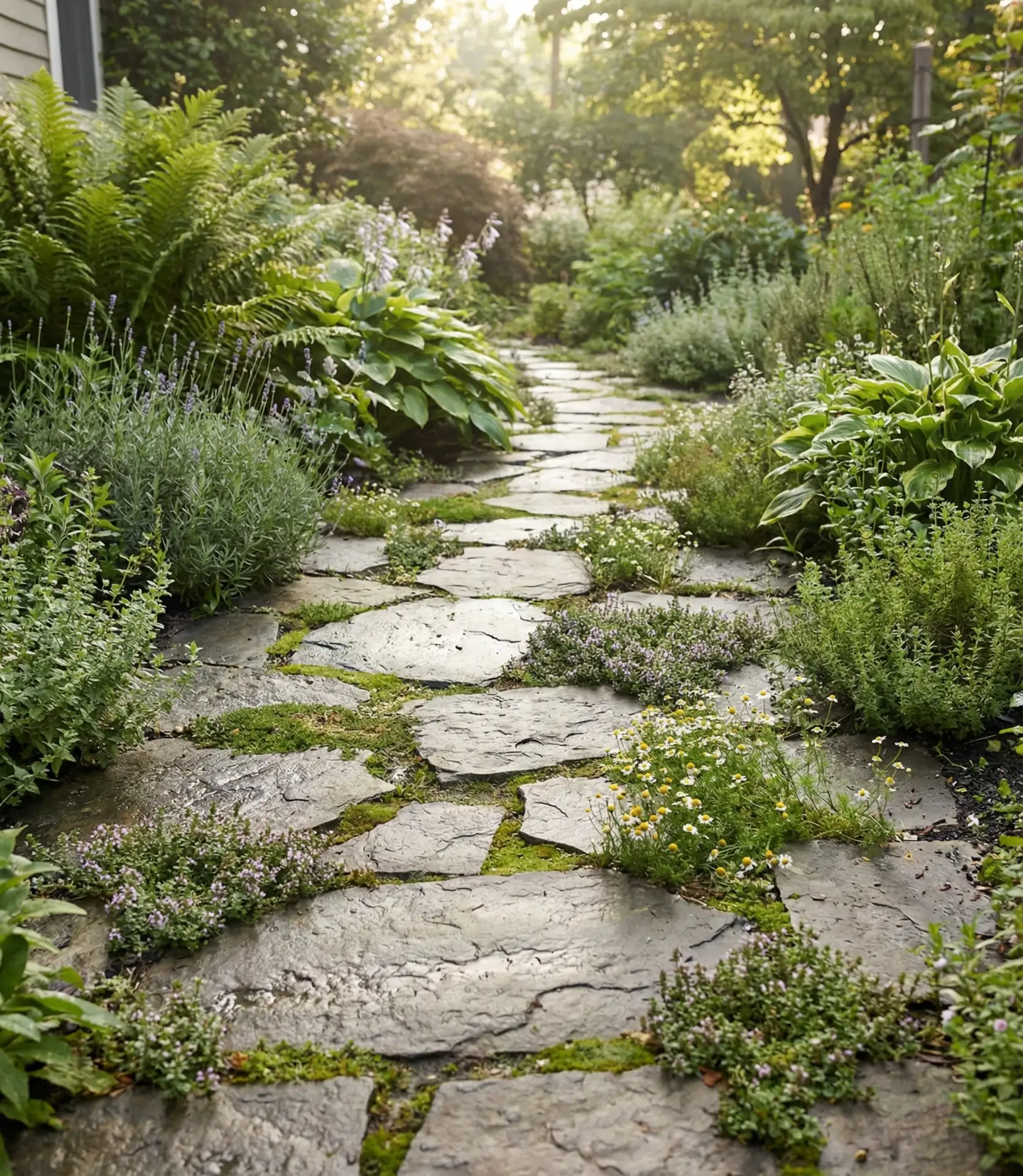 Stone Pathway with Herb Borders 2