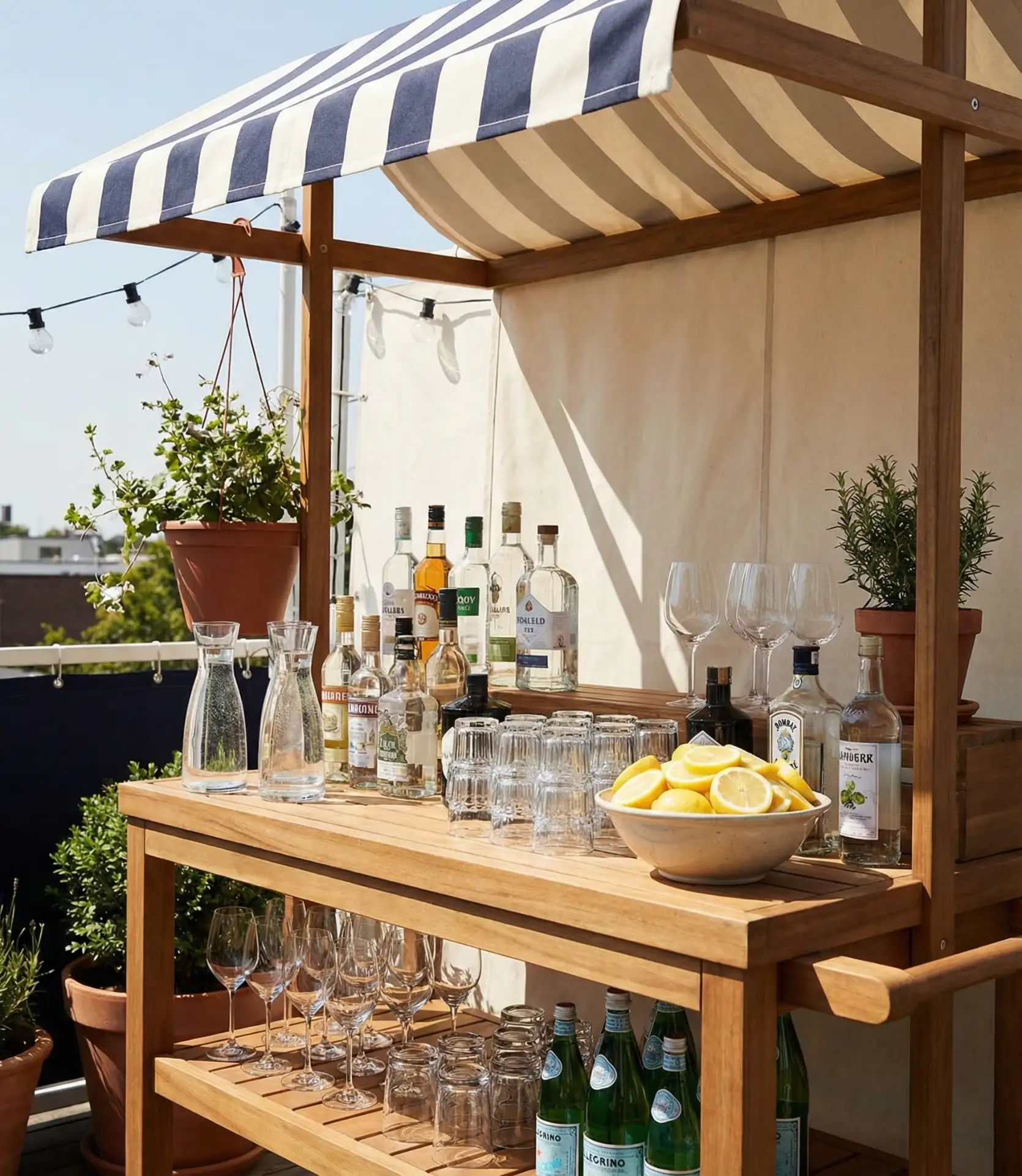 Striped Awning Drink Station 1