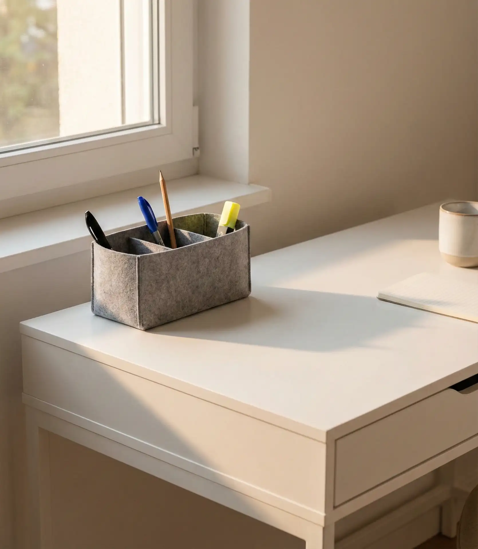 Study Desk with Minimalist Desktop Organizer 2