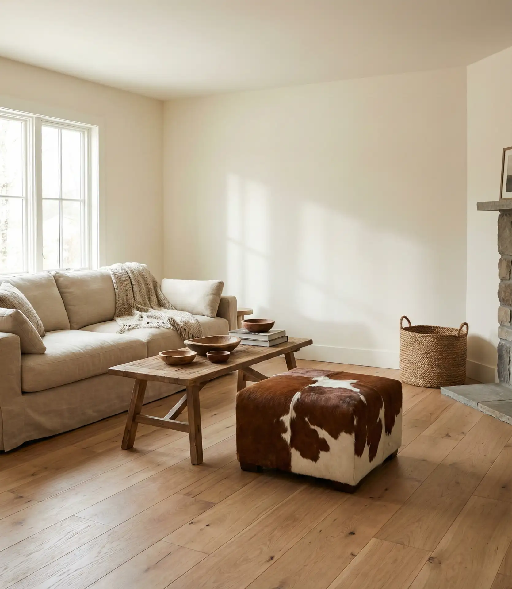 Subtle Western Living Room with Neutral Tones 1