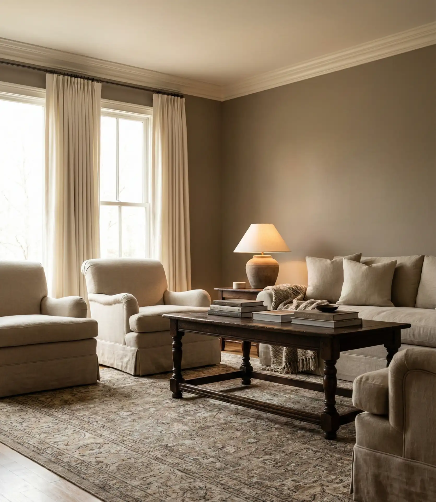 Taupe with Cream Trim 1