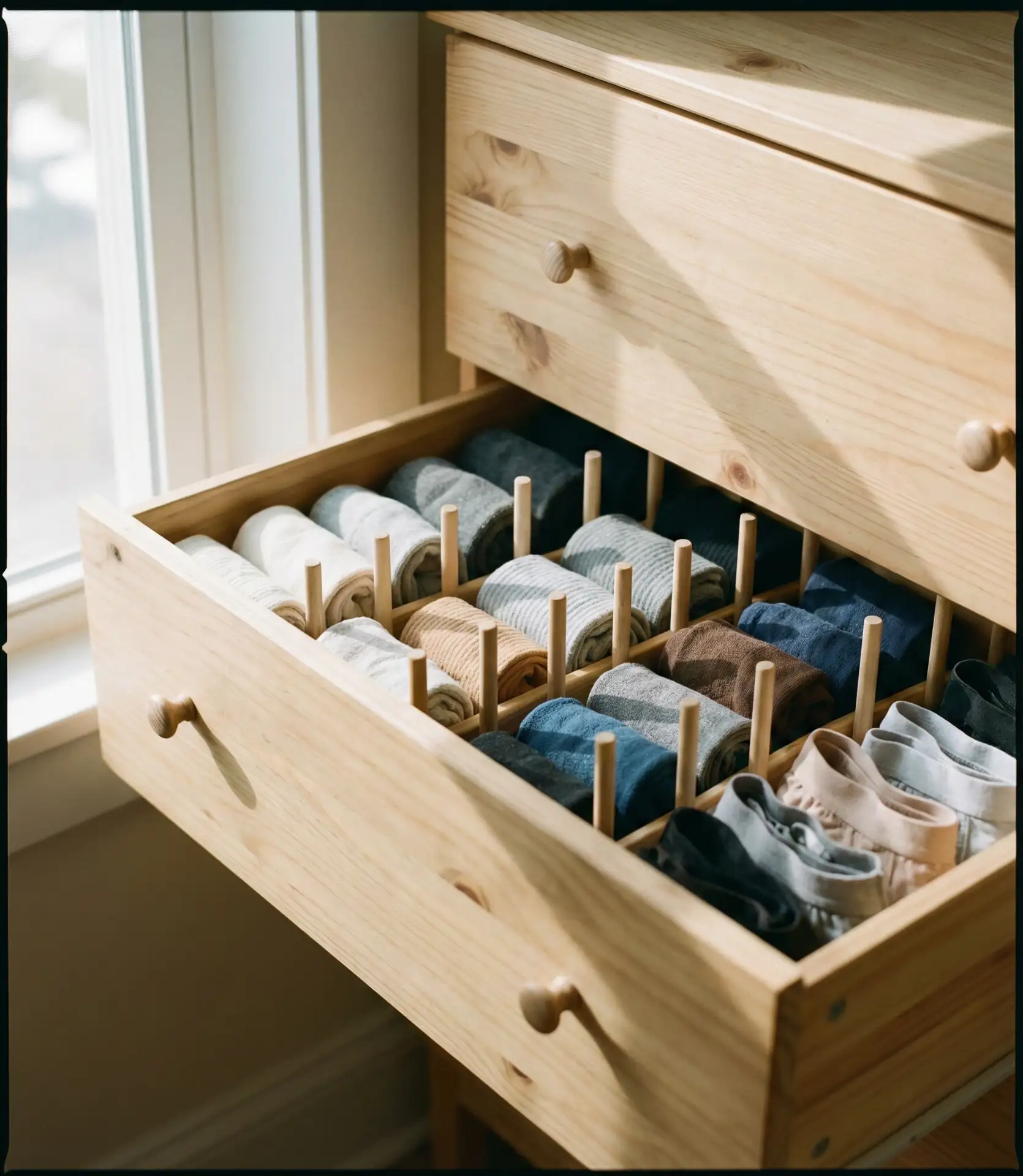 Tension Rod Dividers in Deep Drawers 2