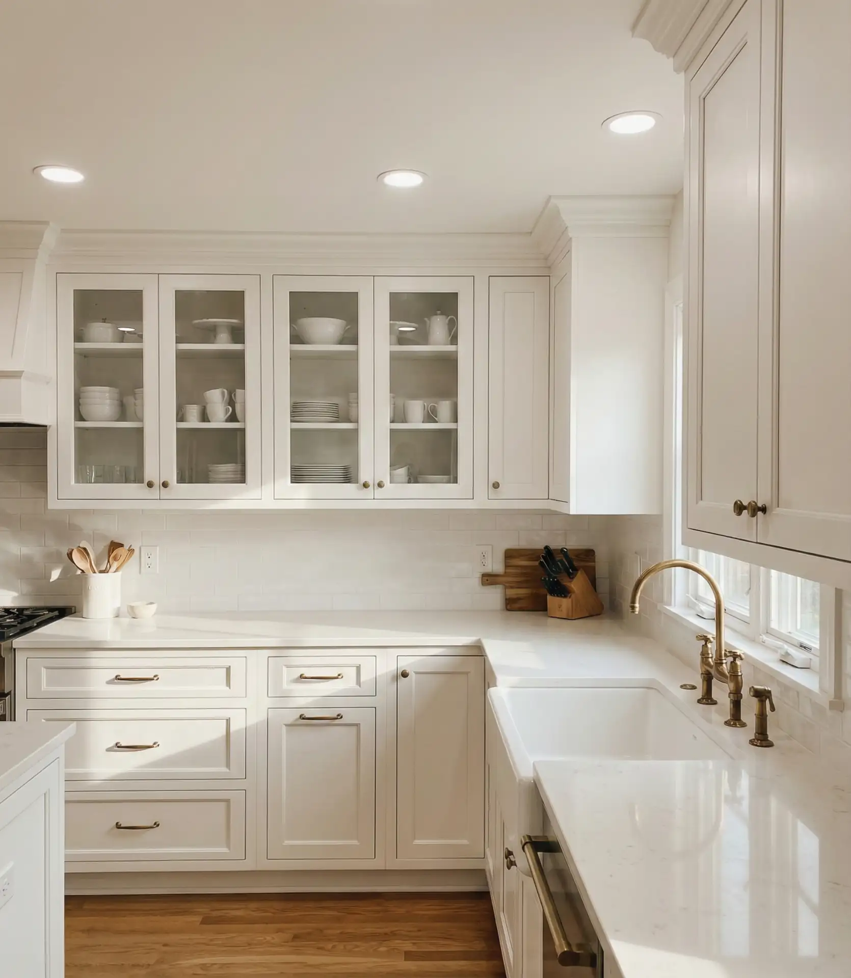 Timeless White Kitchen with Shape Flexibility 1