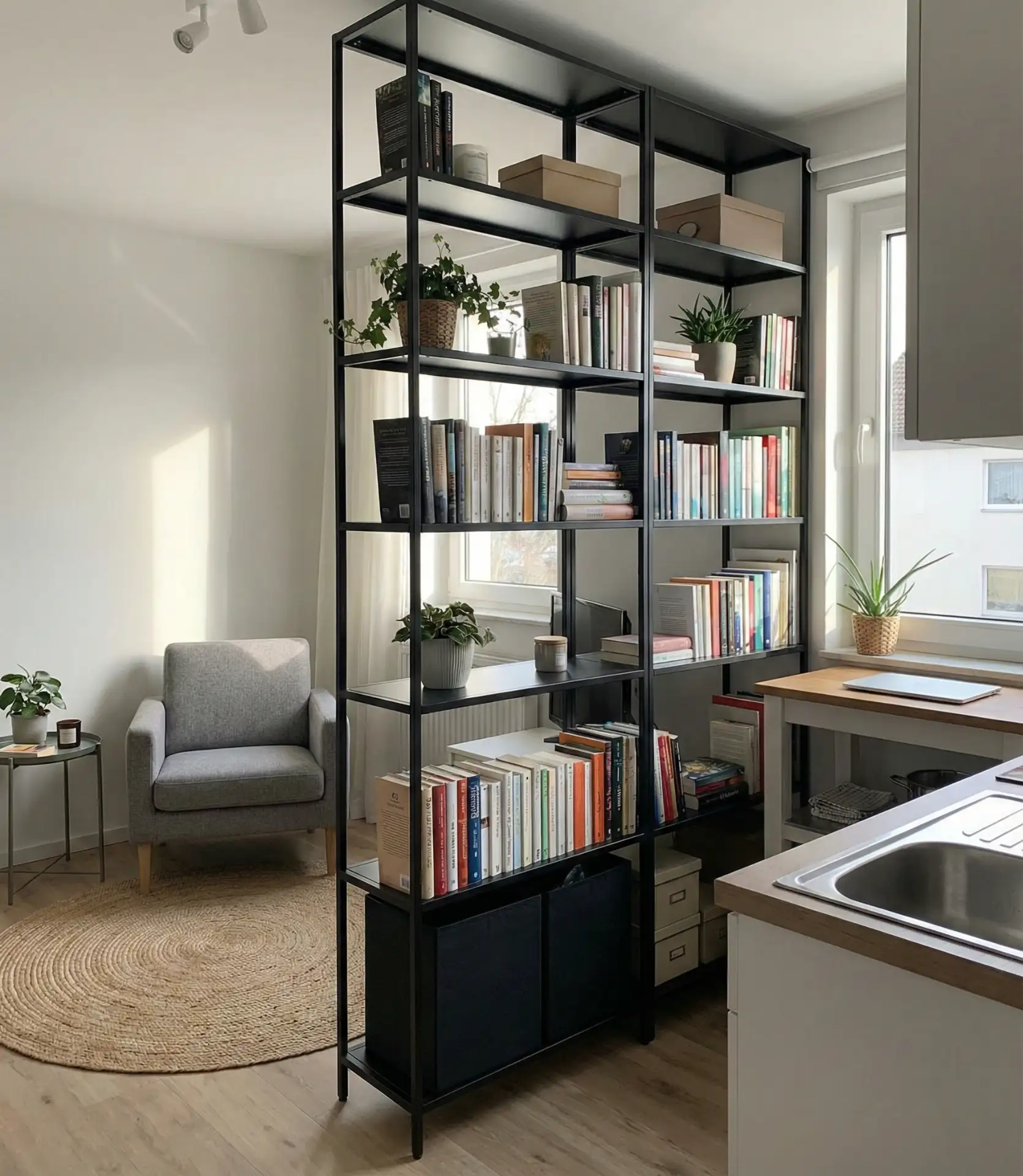 Tiny Apartment Bookshelf Wall 2