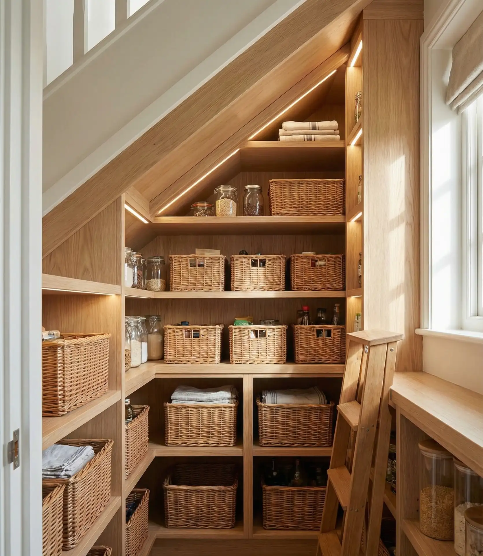 Tiny Pantry Under the Stairs 2