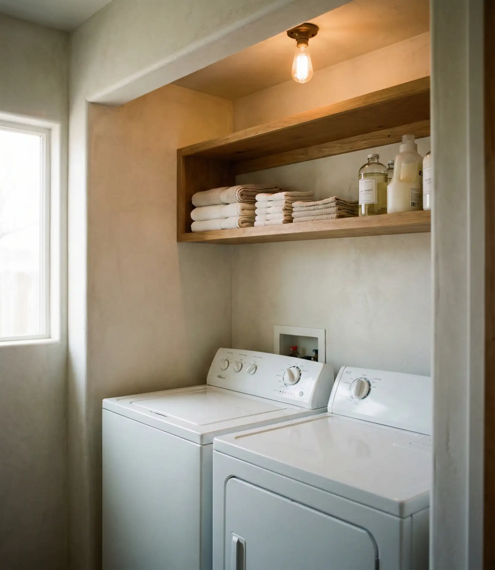 Top Loader in Compact Nook with Overhead Storage 1