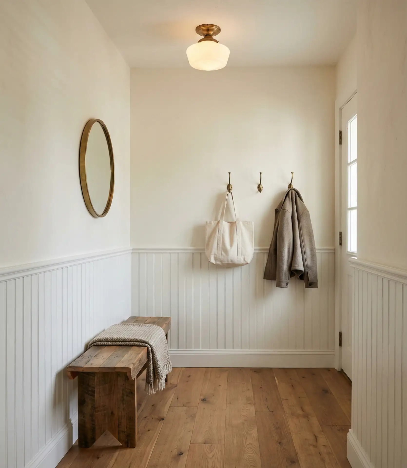 Traditional Entryway with Classic Wainscoting 1