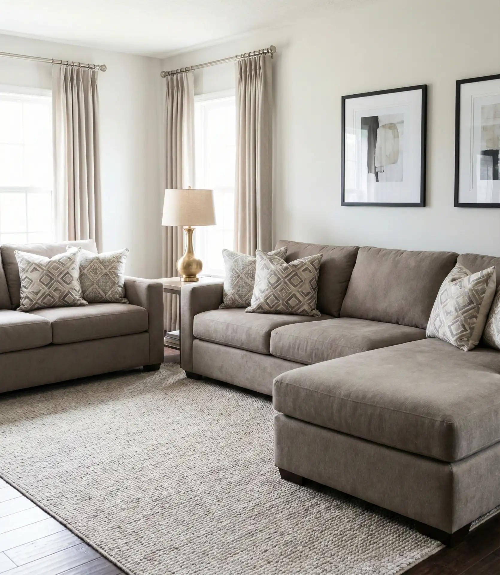 Transitional Style with Mixed Metals and Neutrals 1