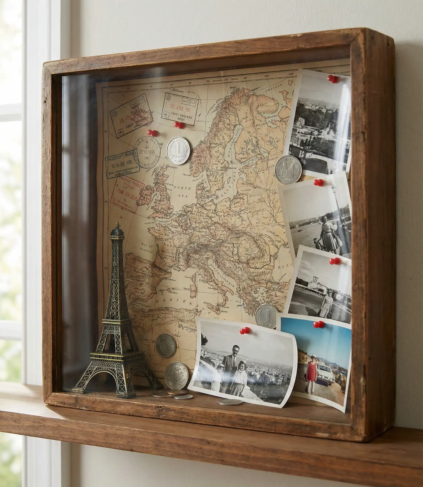 Travel Map and Souvenir Display 1