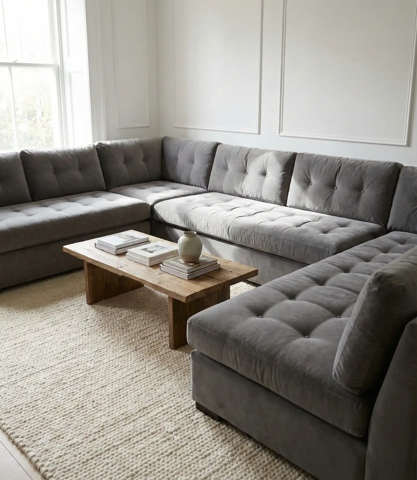 Tufted Sectional with Classic Detailing 1