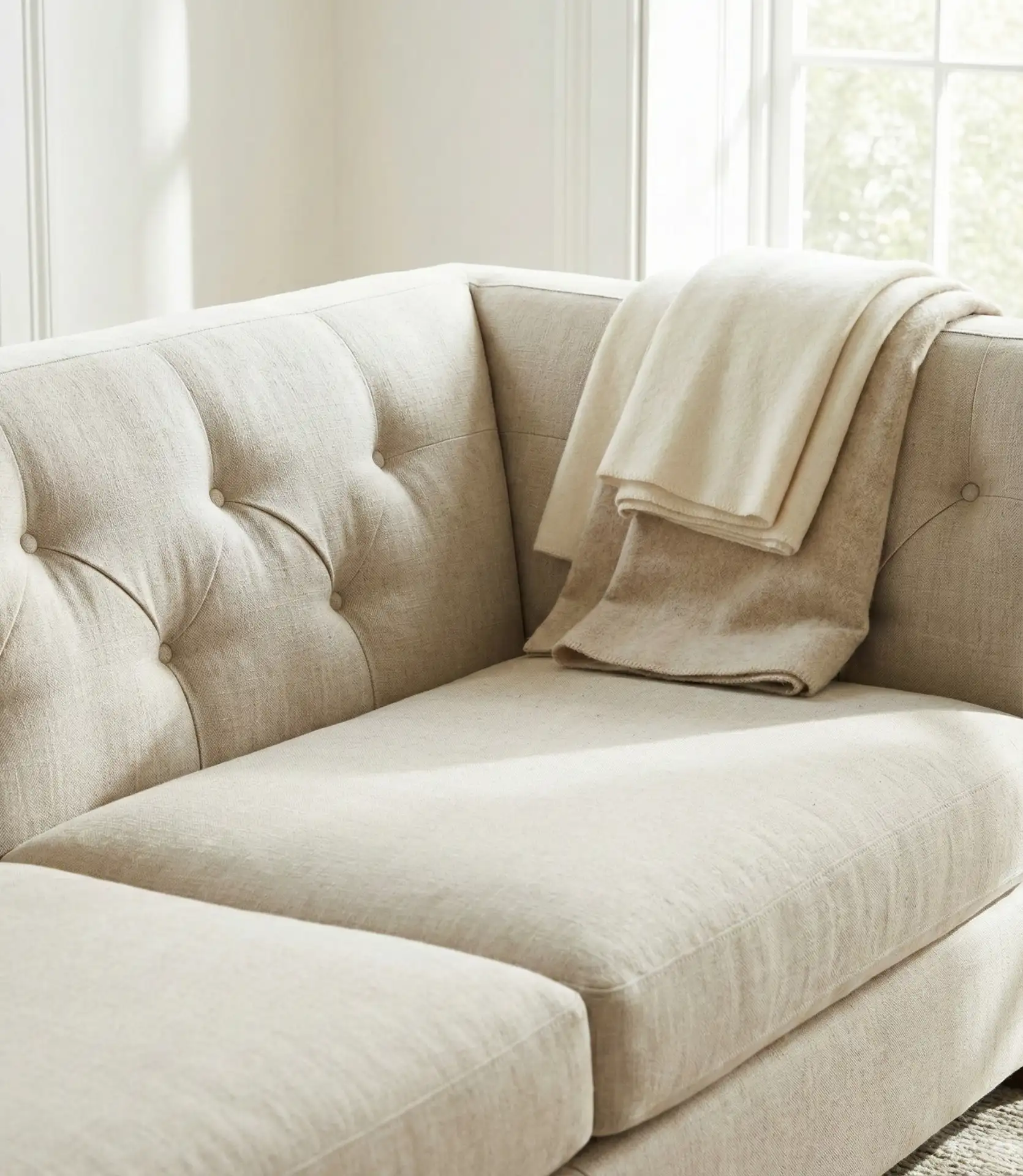 Tufted Sectional with Classic Detailing 2