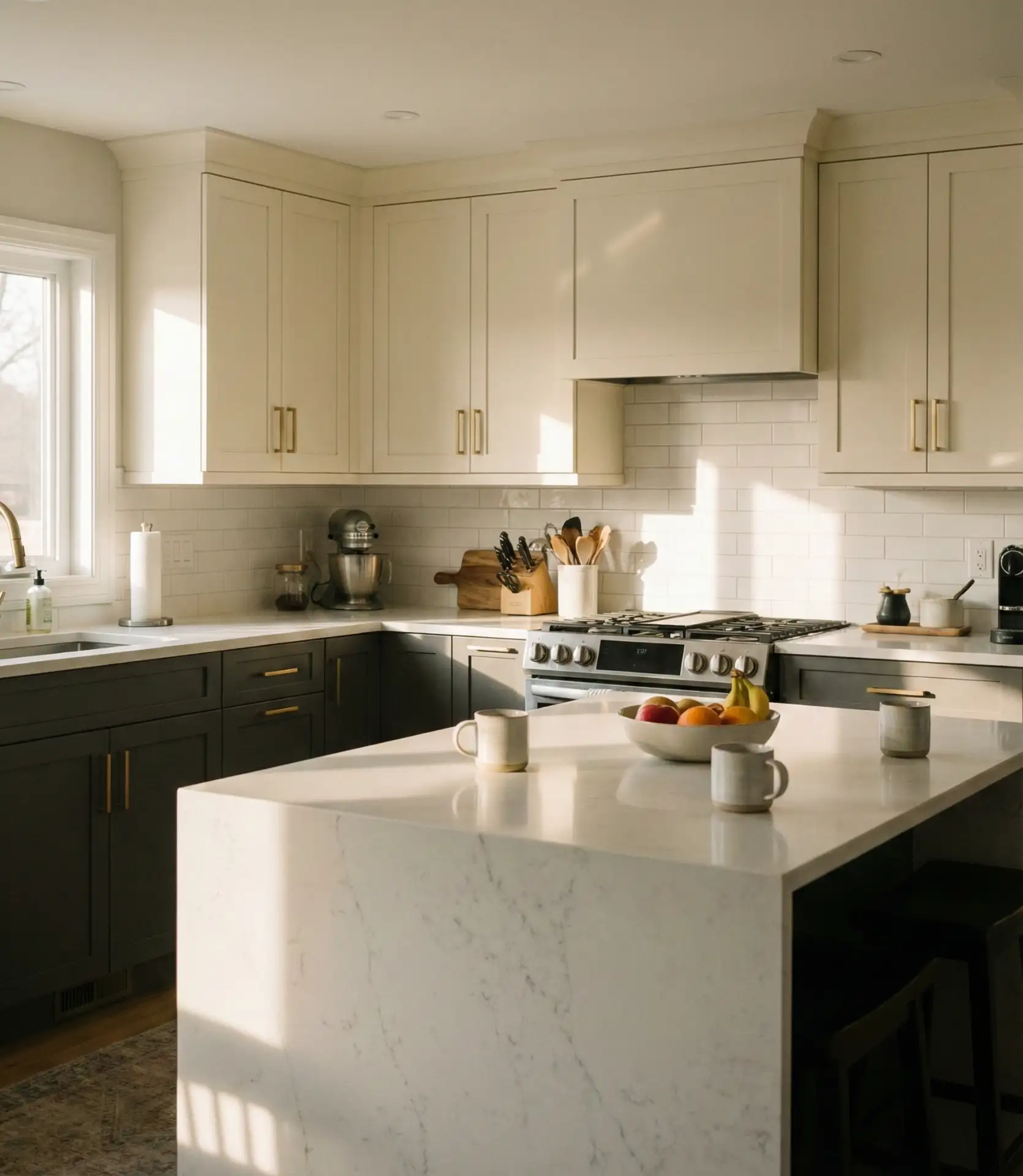 Two-Tone Upper and Lower Cabinet Contrast 2