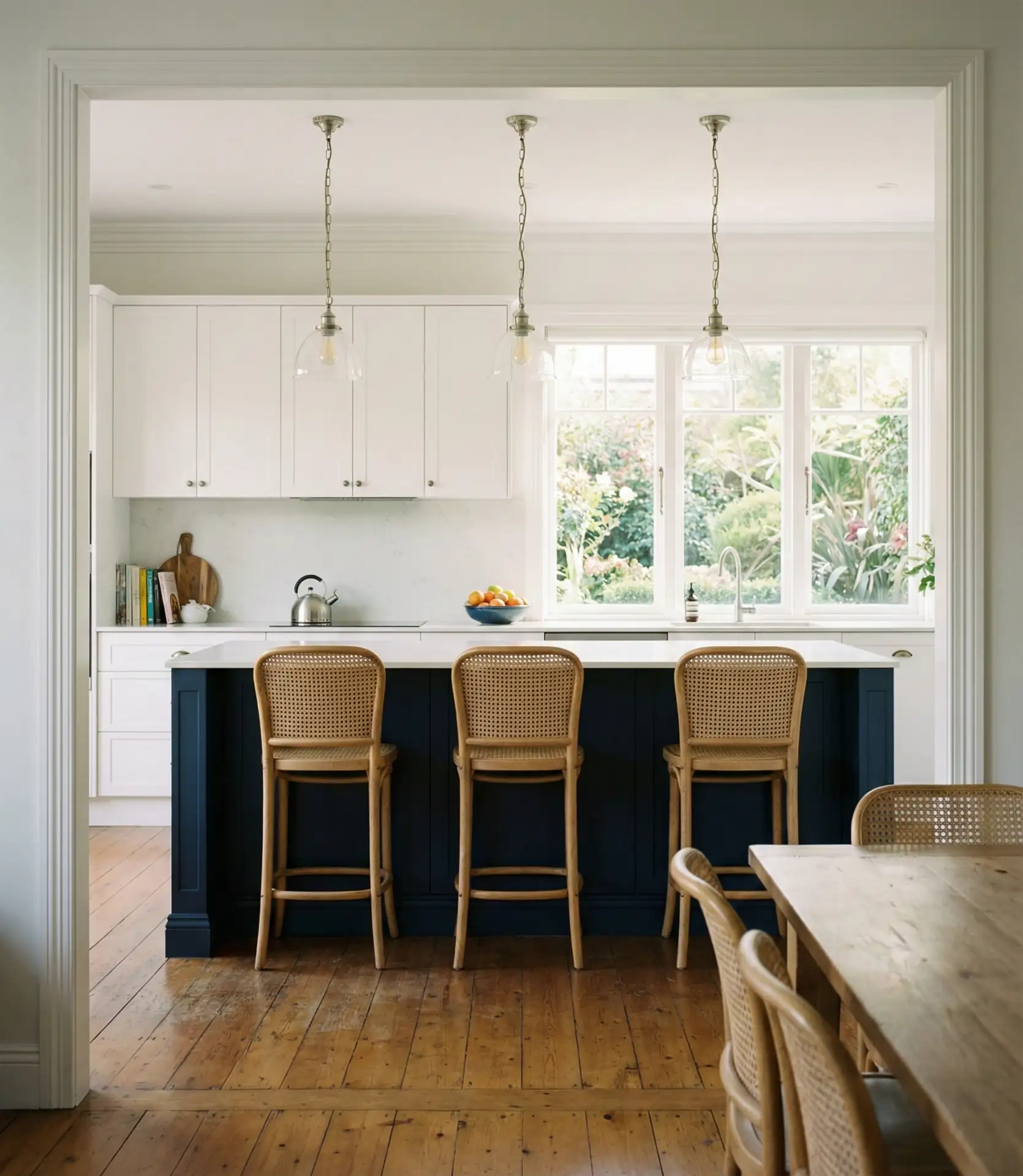 Two-Tone White and Navy Design 1