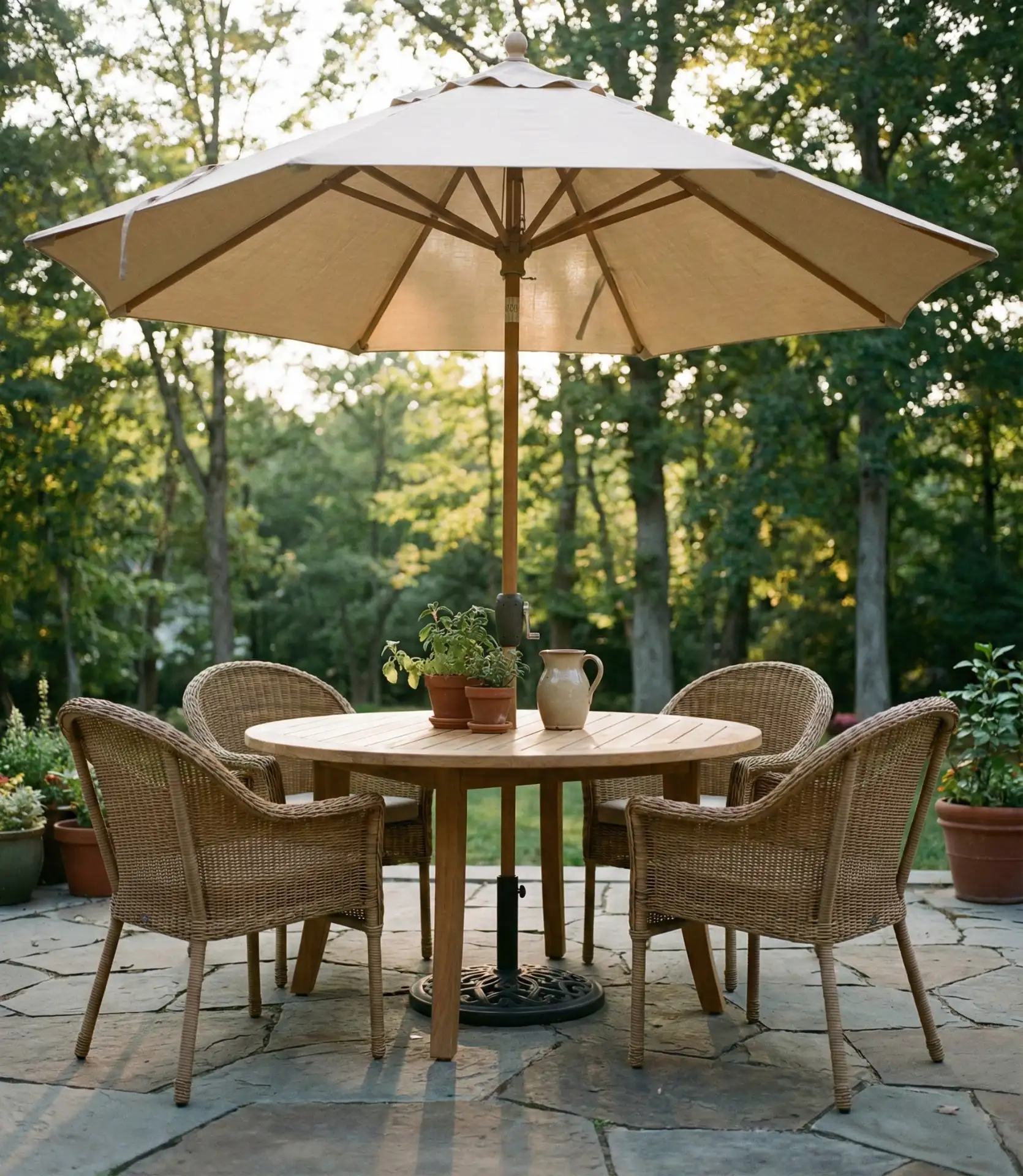 Umbrella-Ready Table Design 1