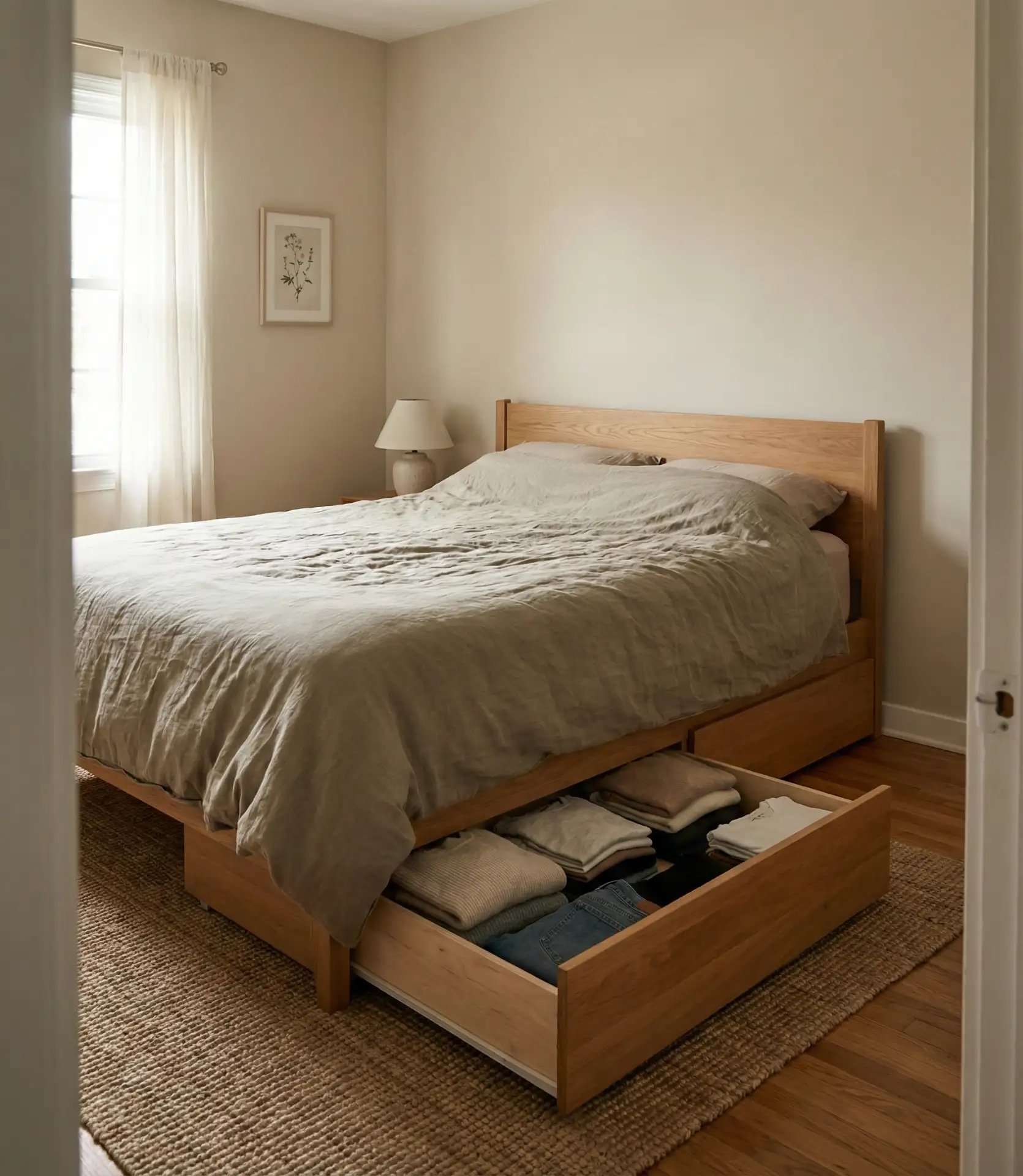 Under-Bed Drawer Storage with Full-Size Frame 2