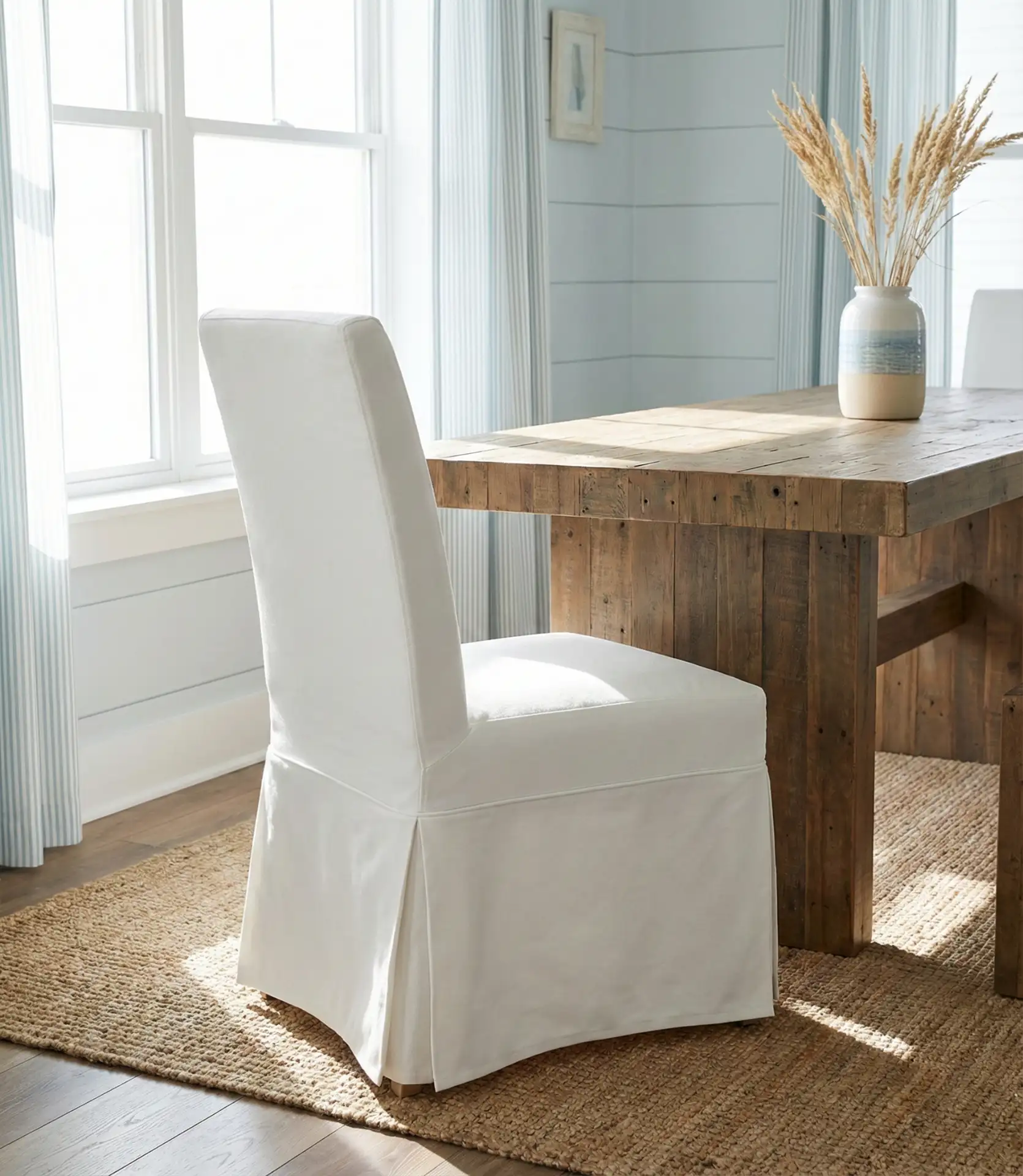 Upholstered Parsons Chairs with Slipcovers 1