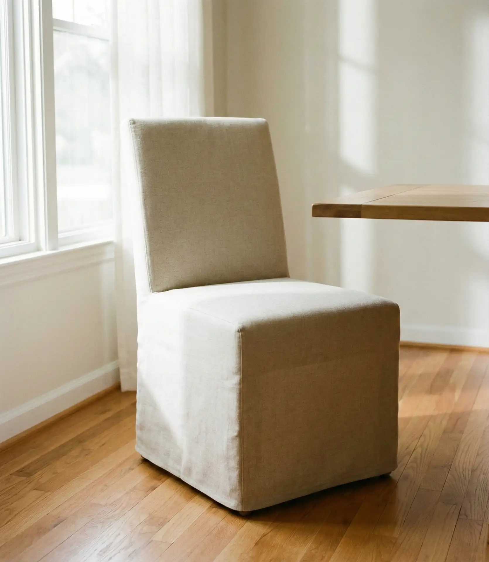 Upholstered Parsons Chairs with Slipcovers 2