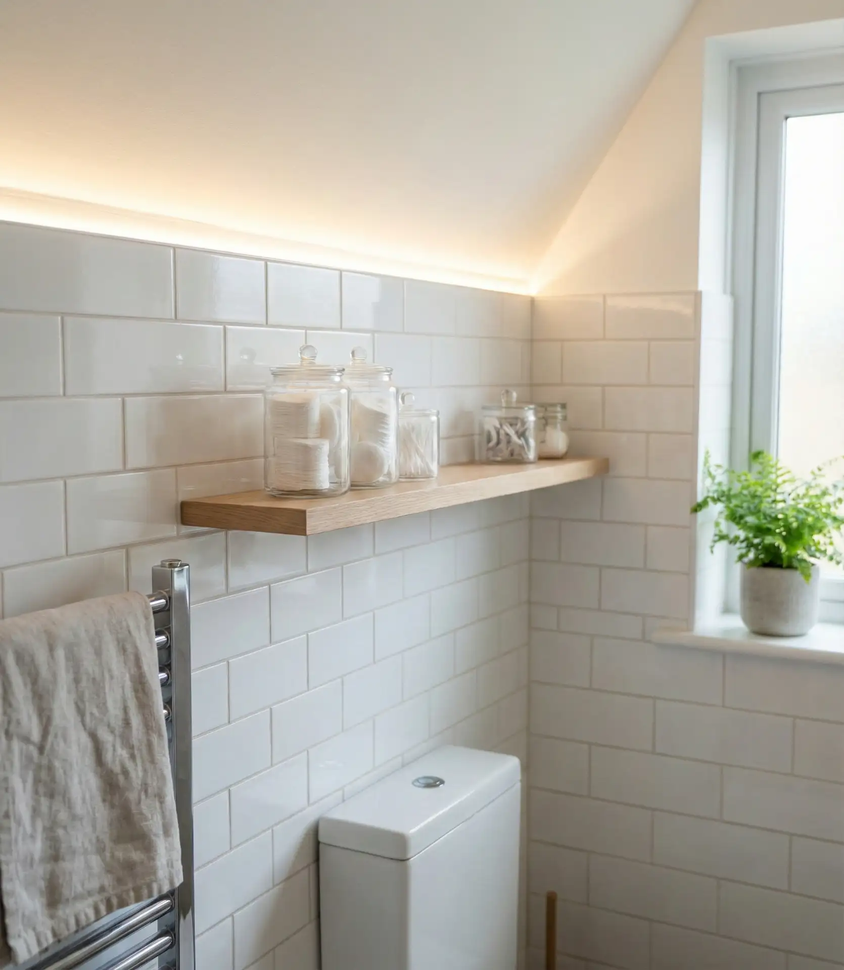 Vertical Bathroom Shelving Above the Toilet 2