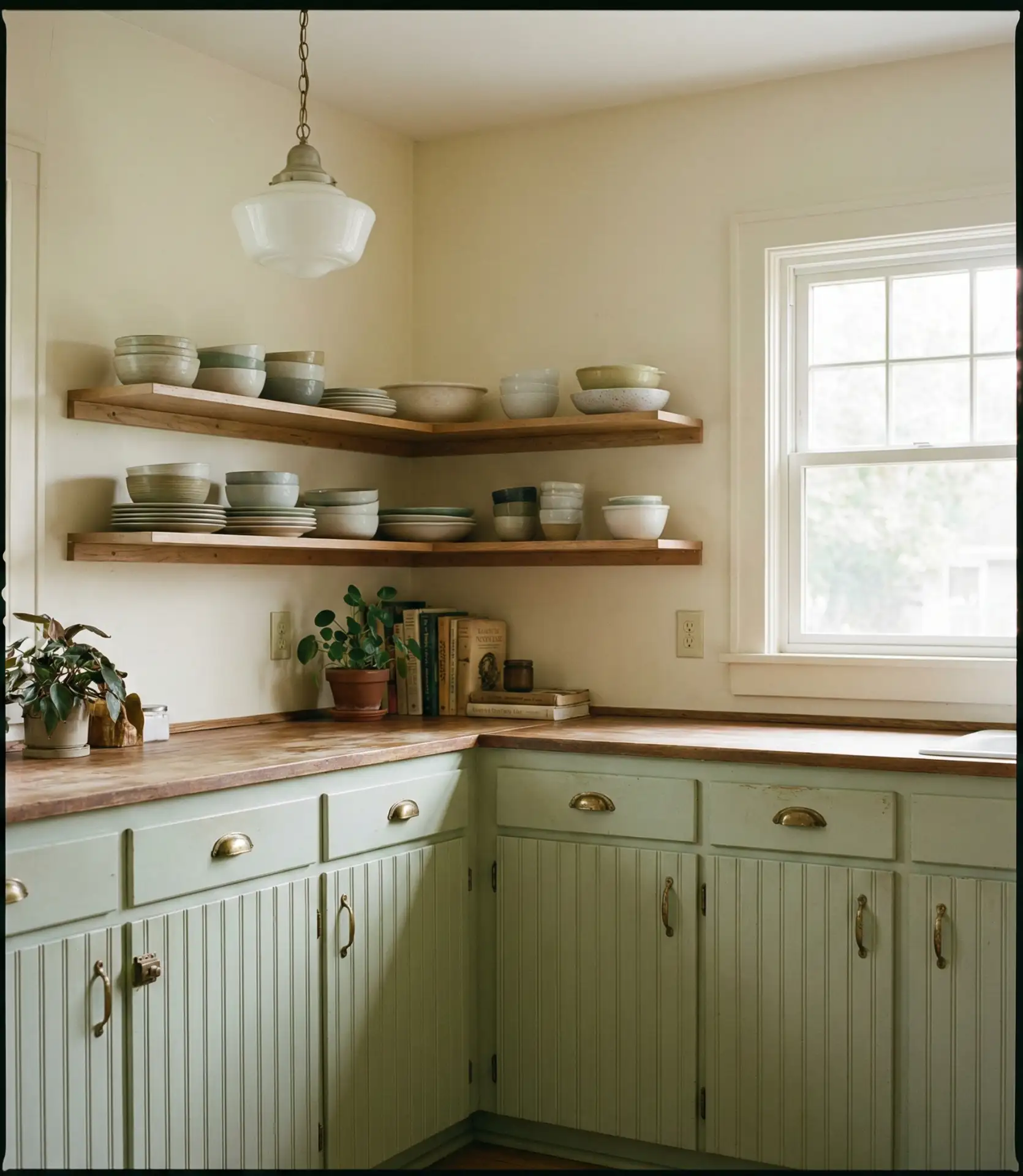Vintage Green and Cream Kitchen 1