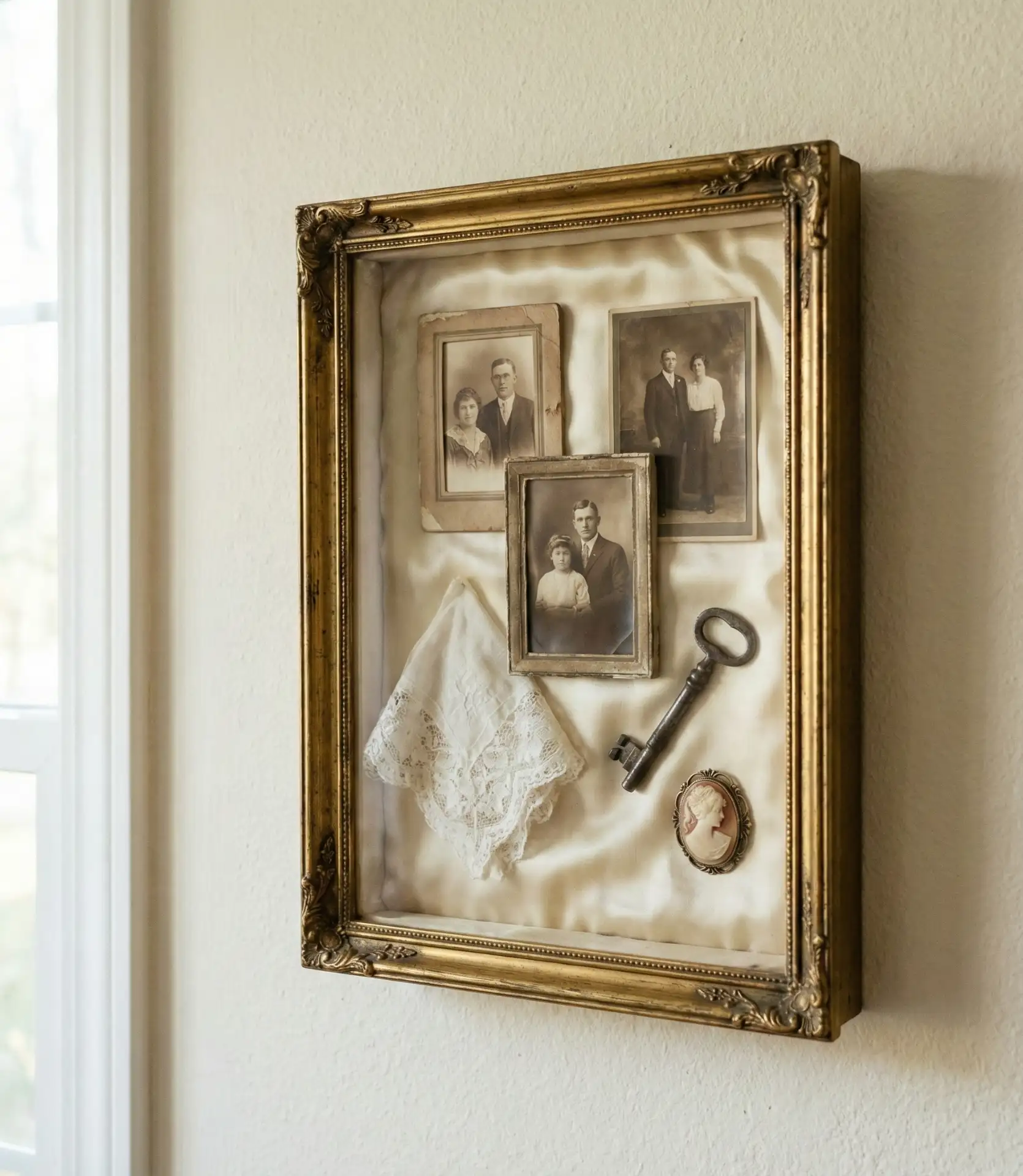 Vintage Photo and Heirloom Display 1