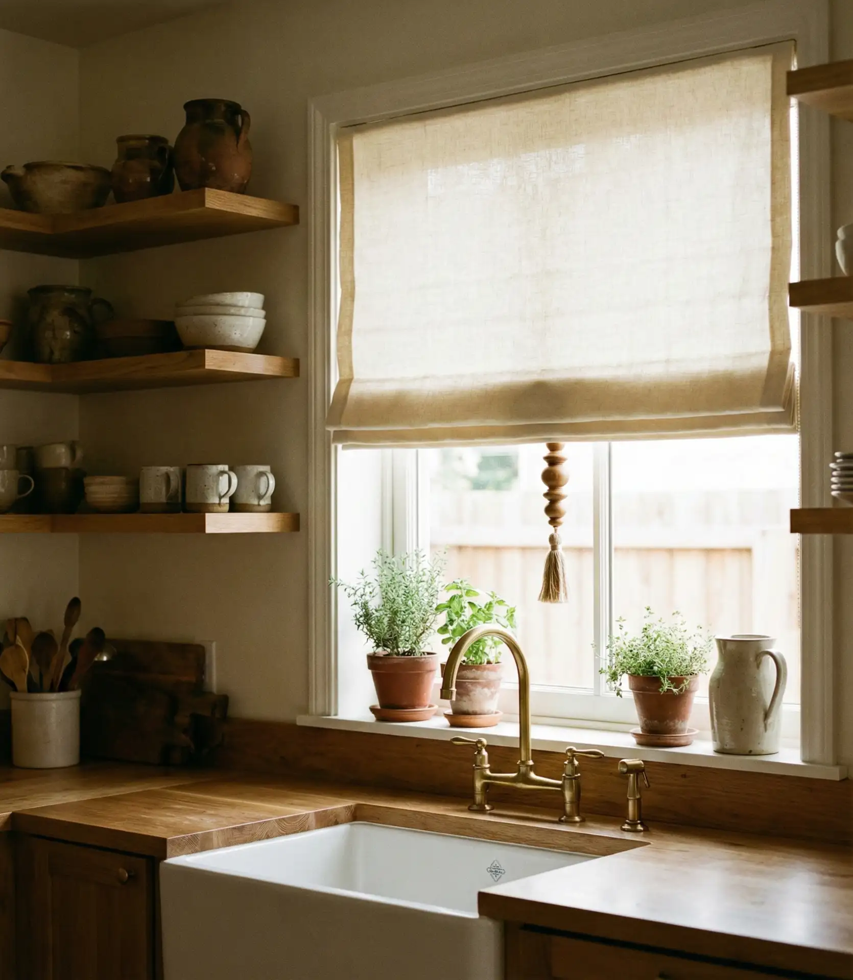 Vintage Roller Shades with Pull Cords 2