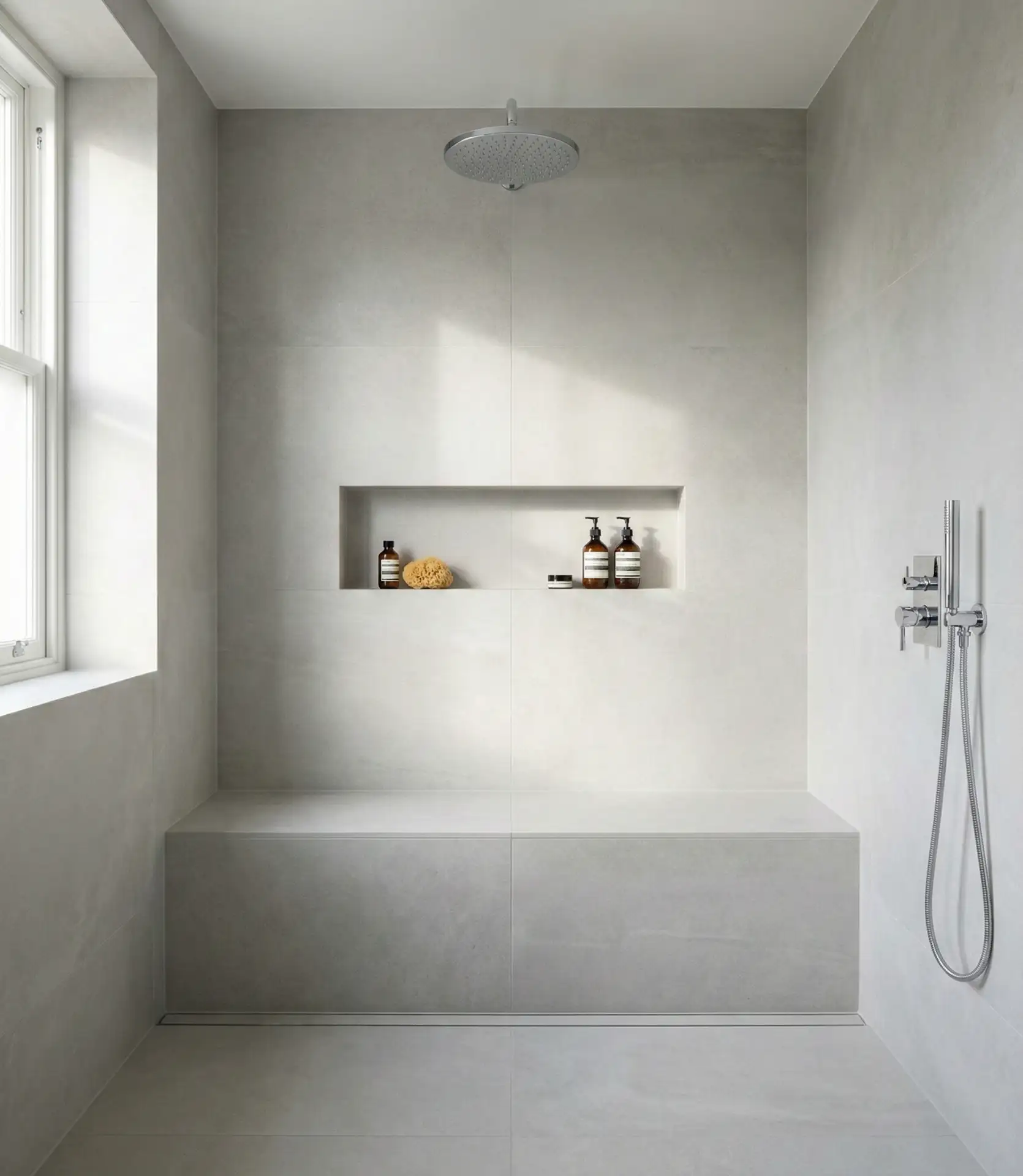 Walk-In Shower Ideas with Built-In Bench Seating 1