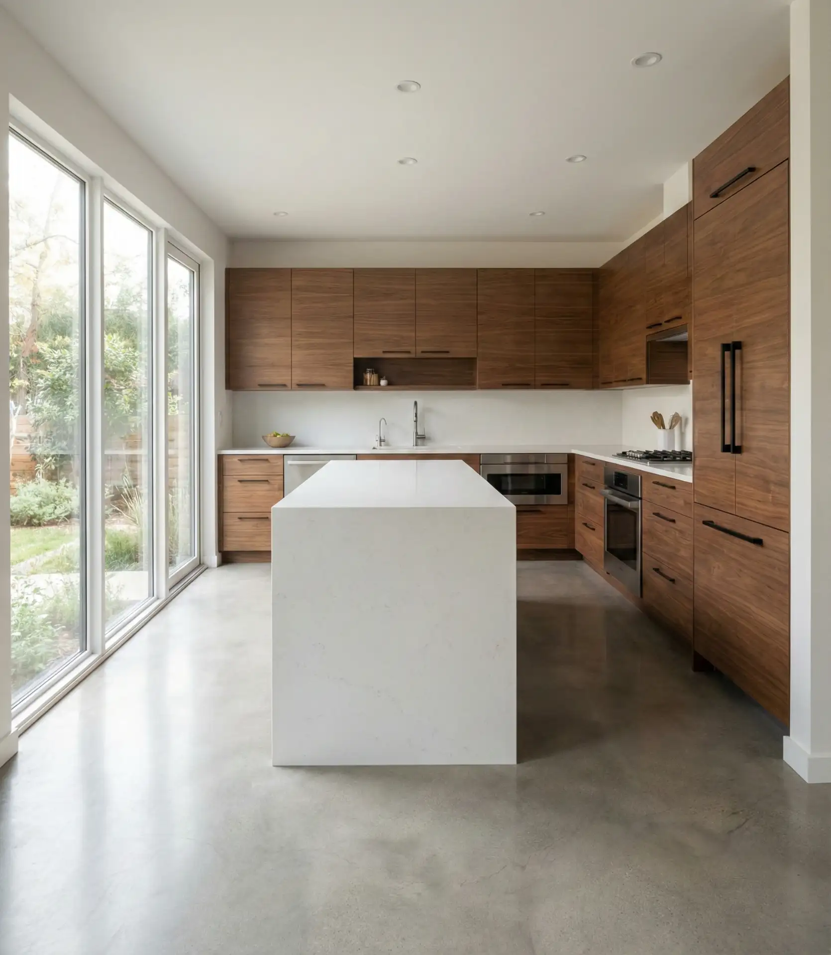 Walnut Wood Cabinets with Natural Grain 2