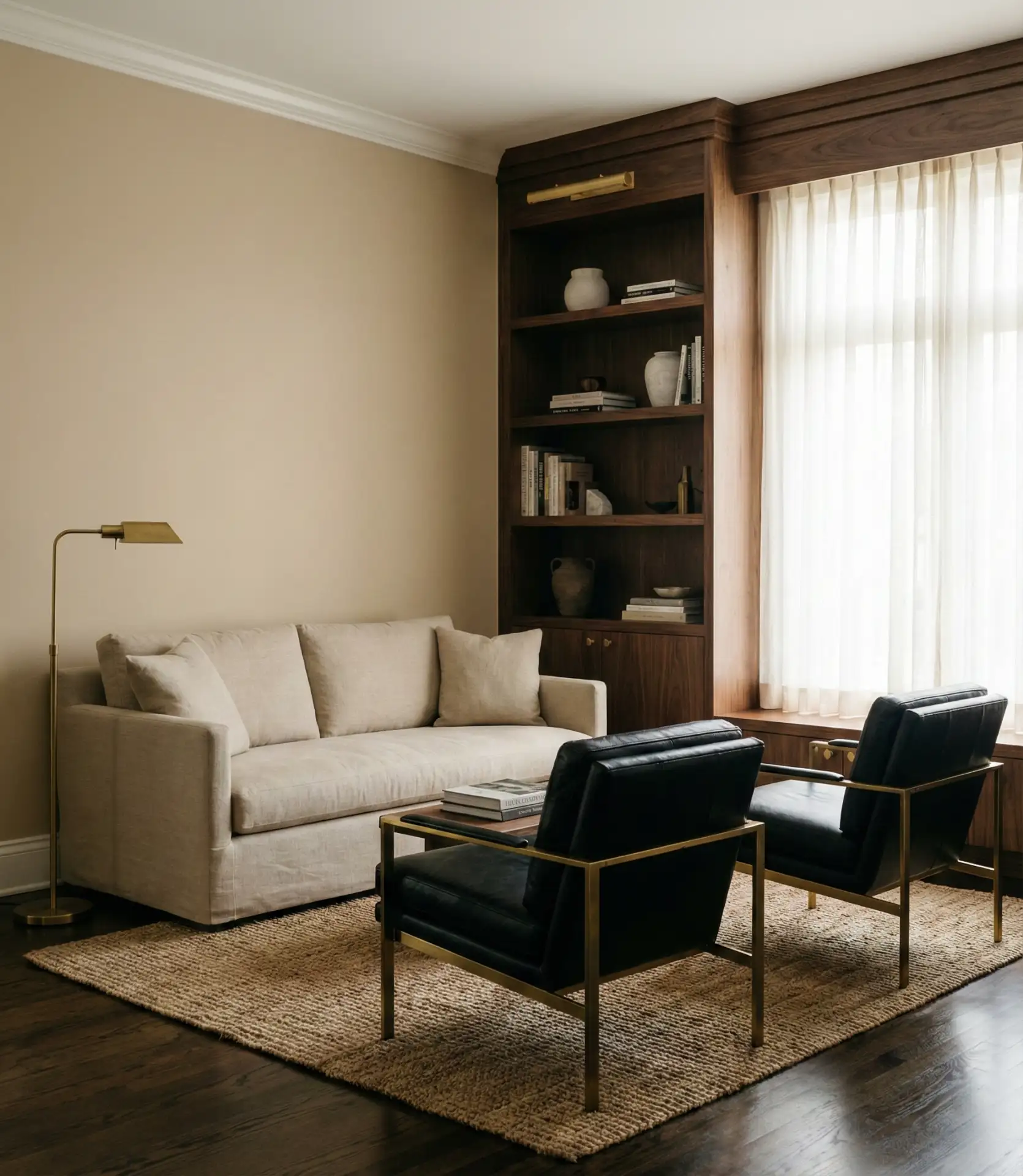 Warm Beige with Black Accents 1