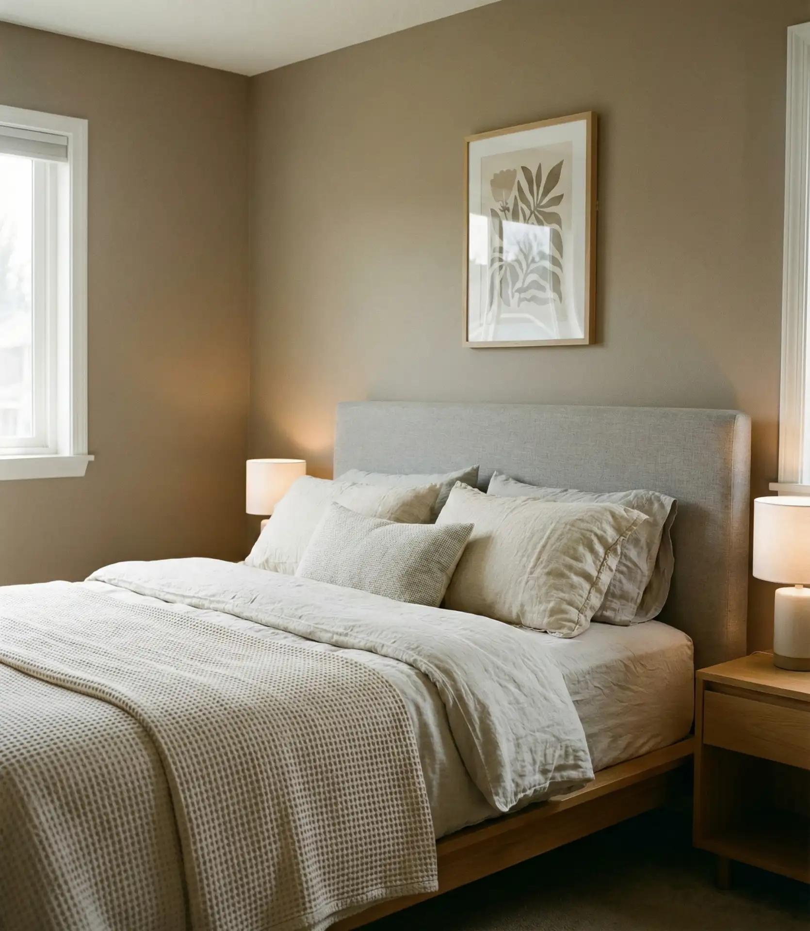 Warm Taupe with a Grey Headboard 2