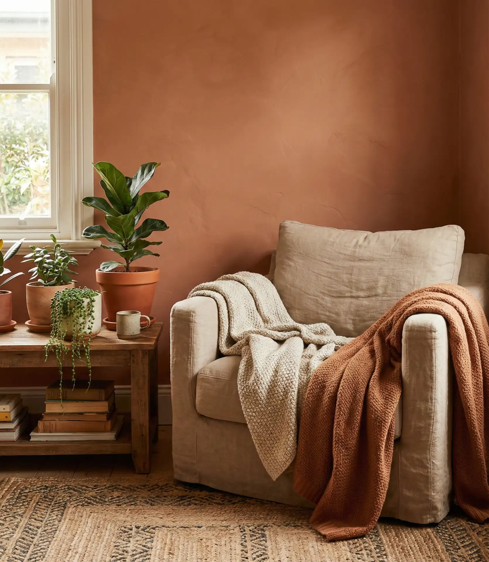 Warm Terracotta with Cream Accents 1