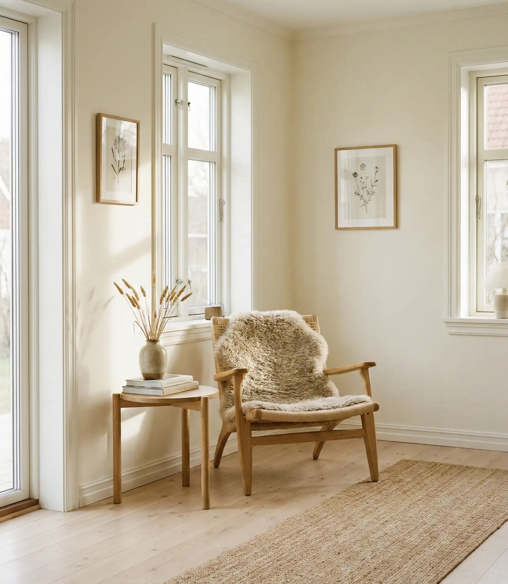 Warm White with Natural Wood 1