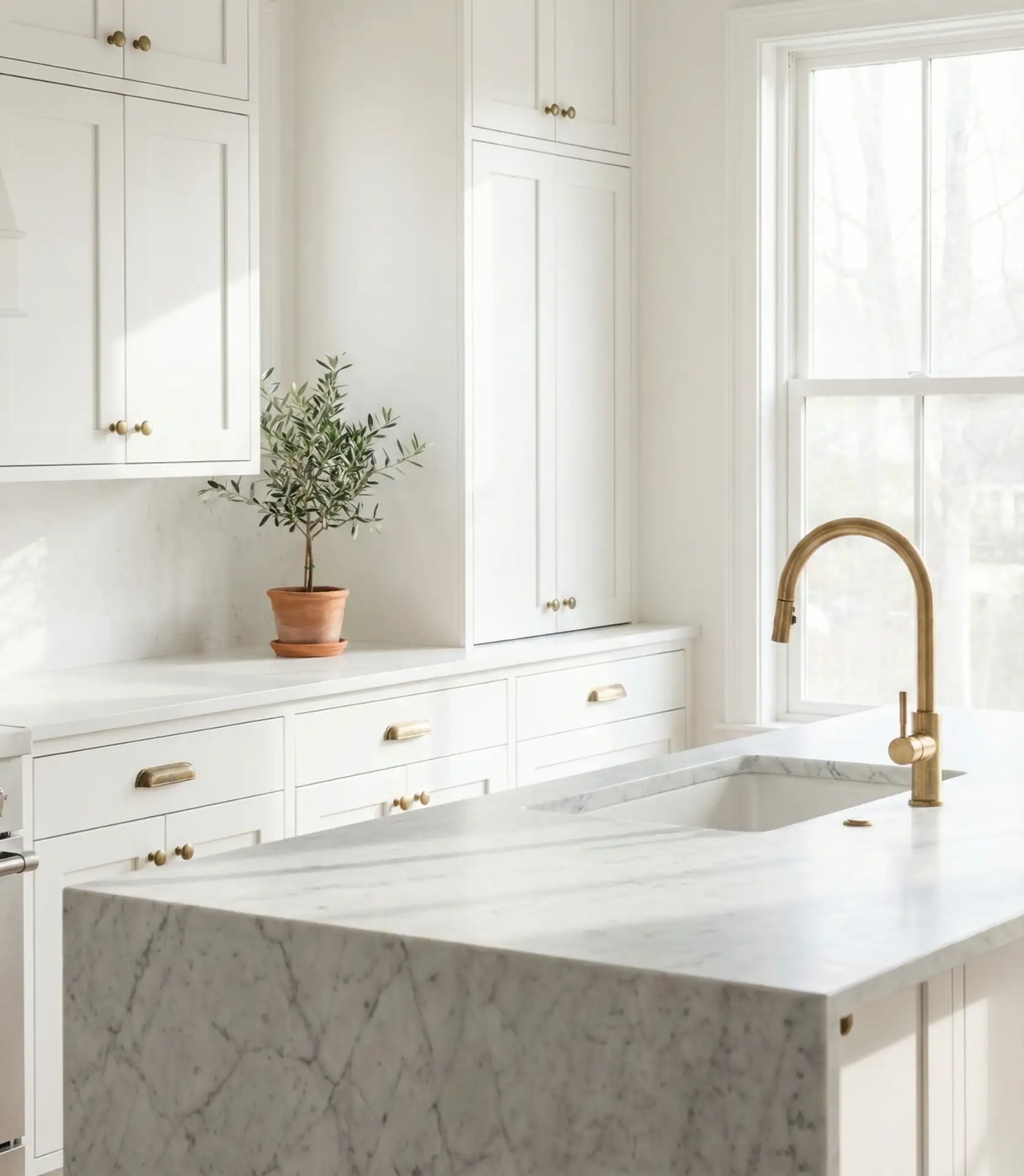 White Minimalism with Marble Accents 1