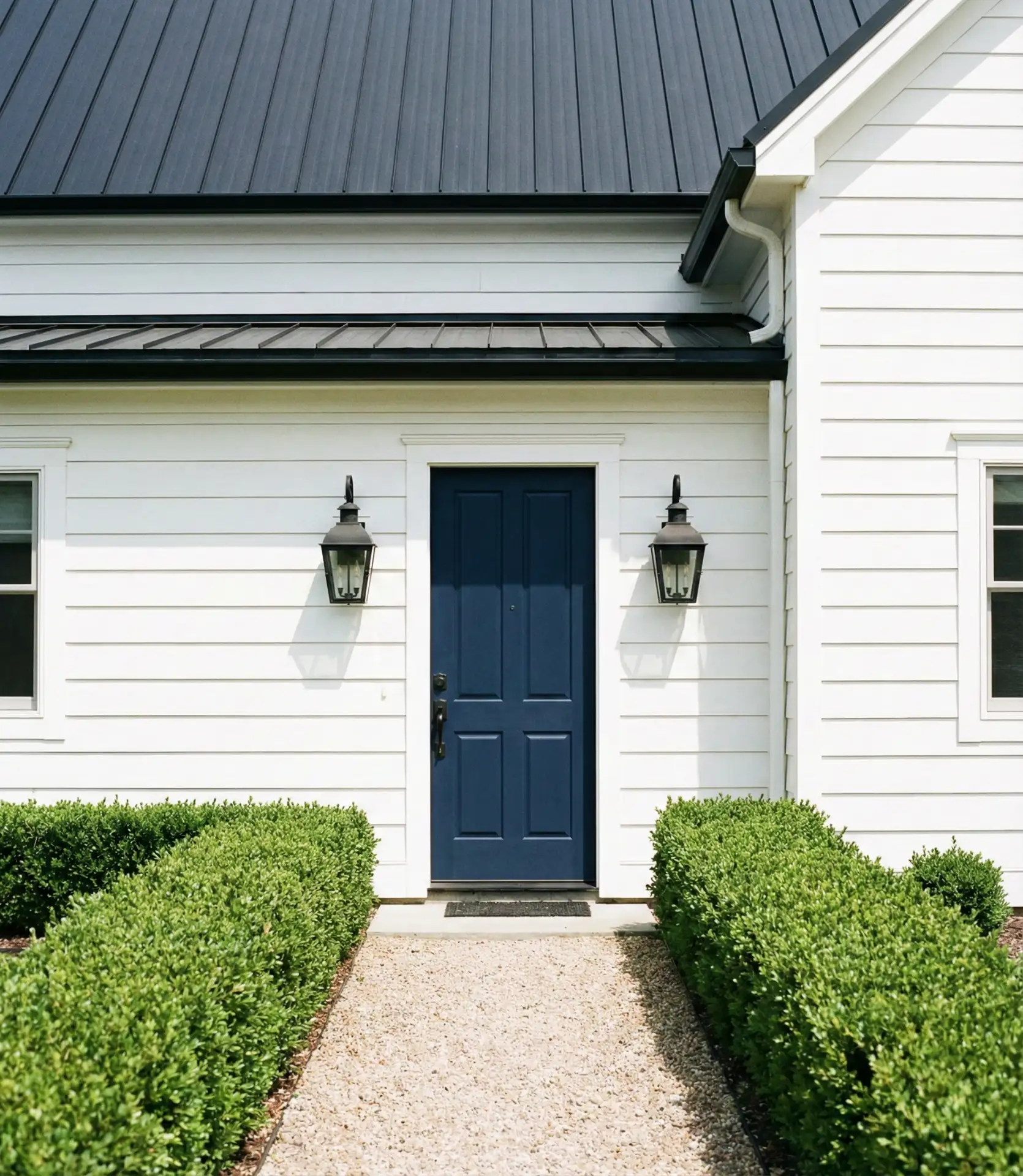 White Shiplap with Colorful Front Door Pop 2