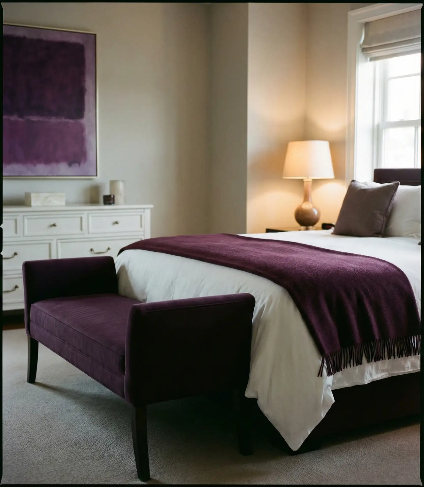 White and Deep Purple Elegance 1