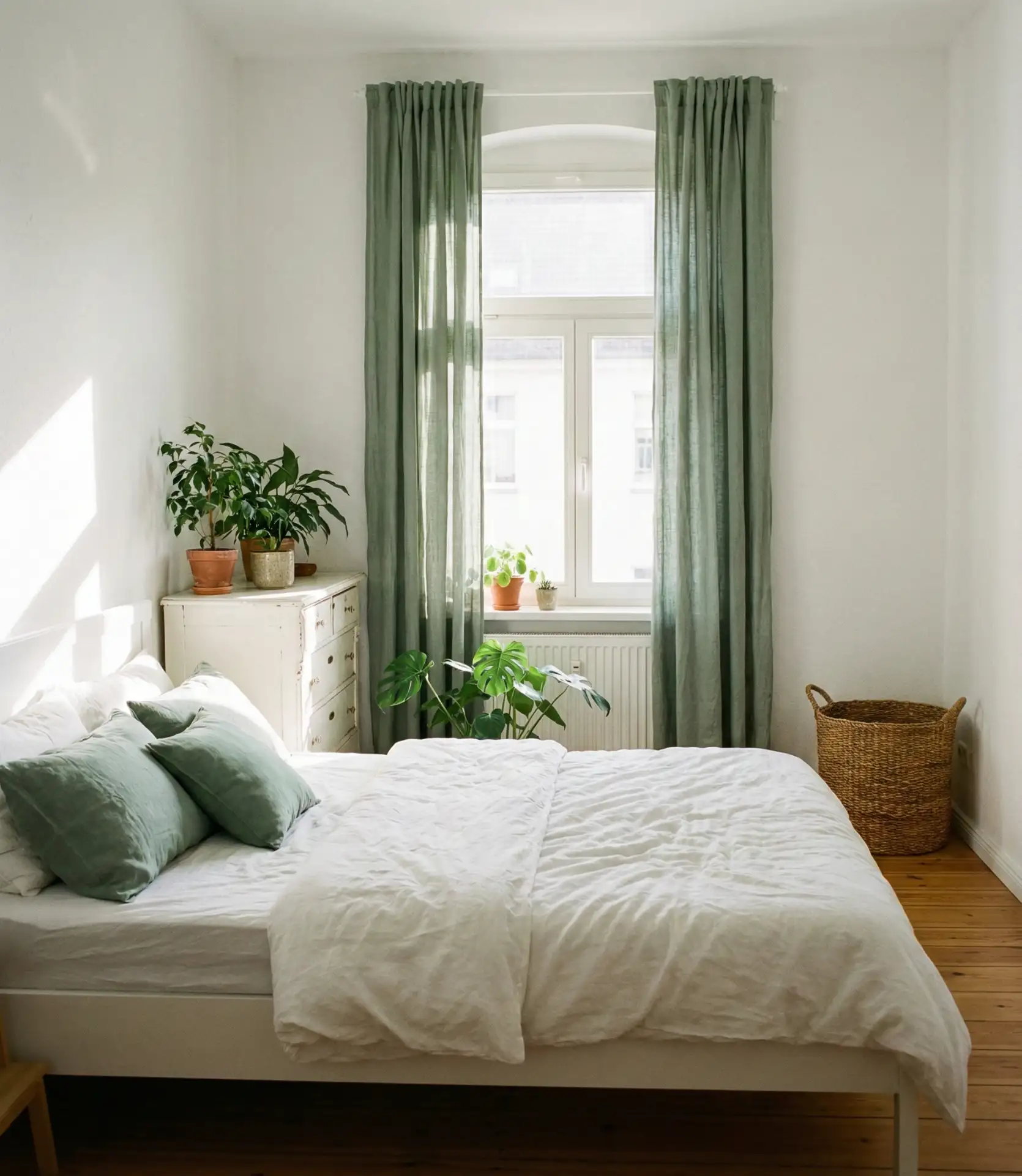 White and Sage Green Serenity 1