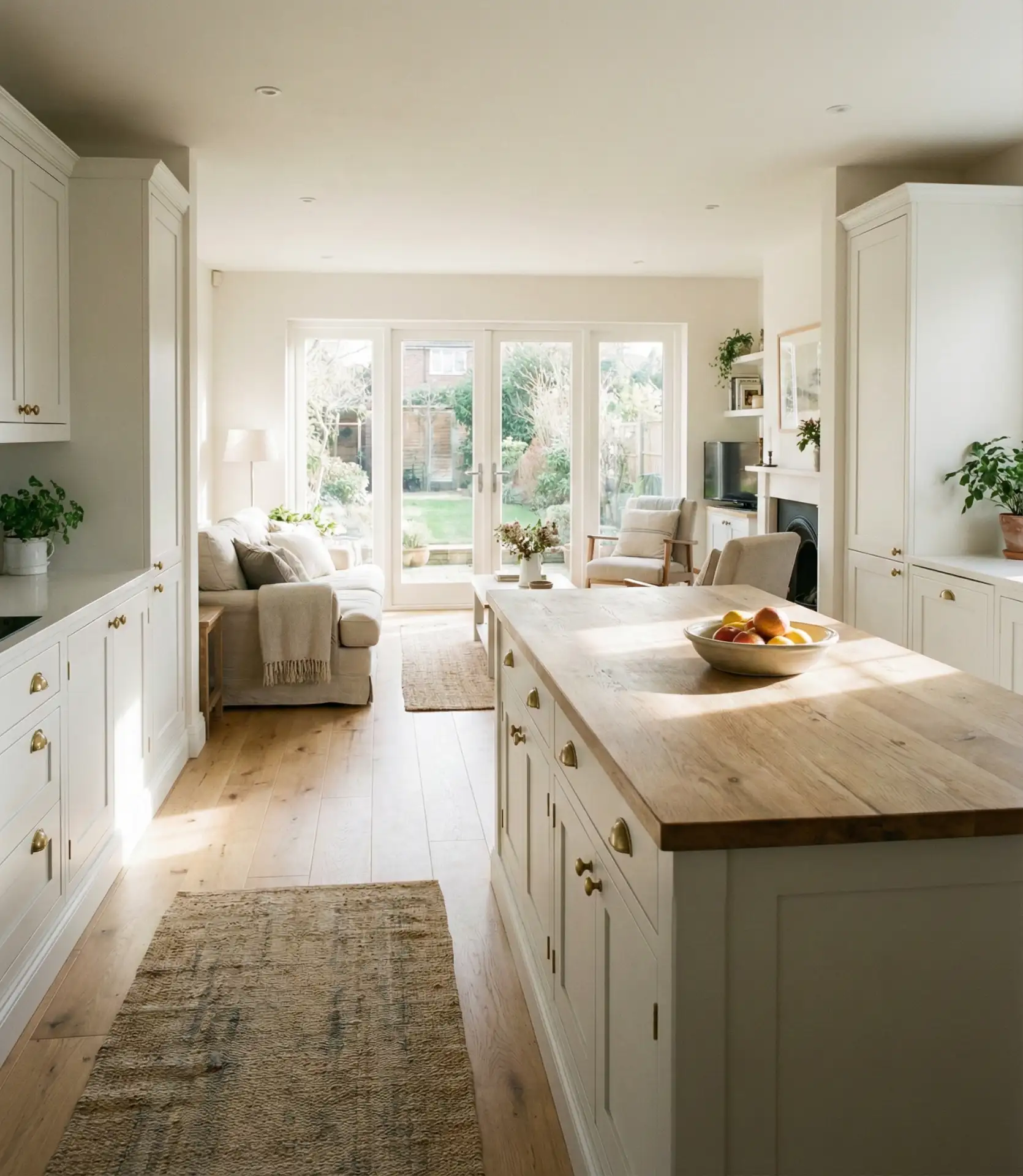 White and Wood Warmth in Open Concept 2