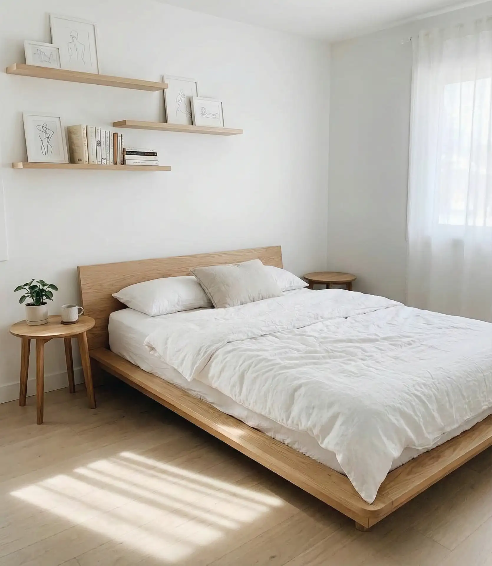 White with Natural Wood Accents 1