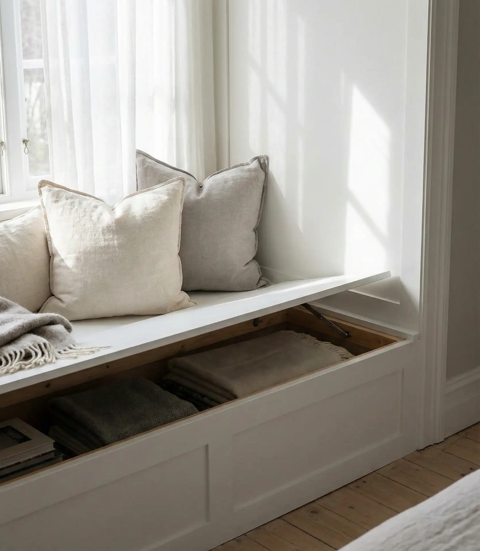 Window Seat with Hidden Storage Beneath 1