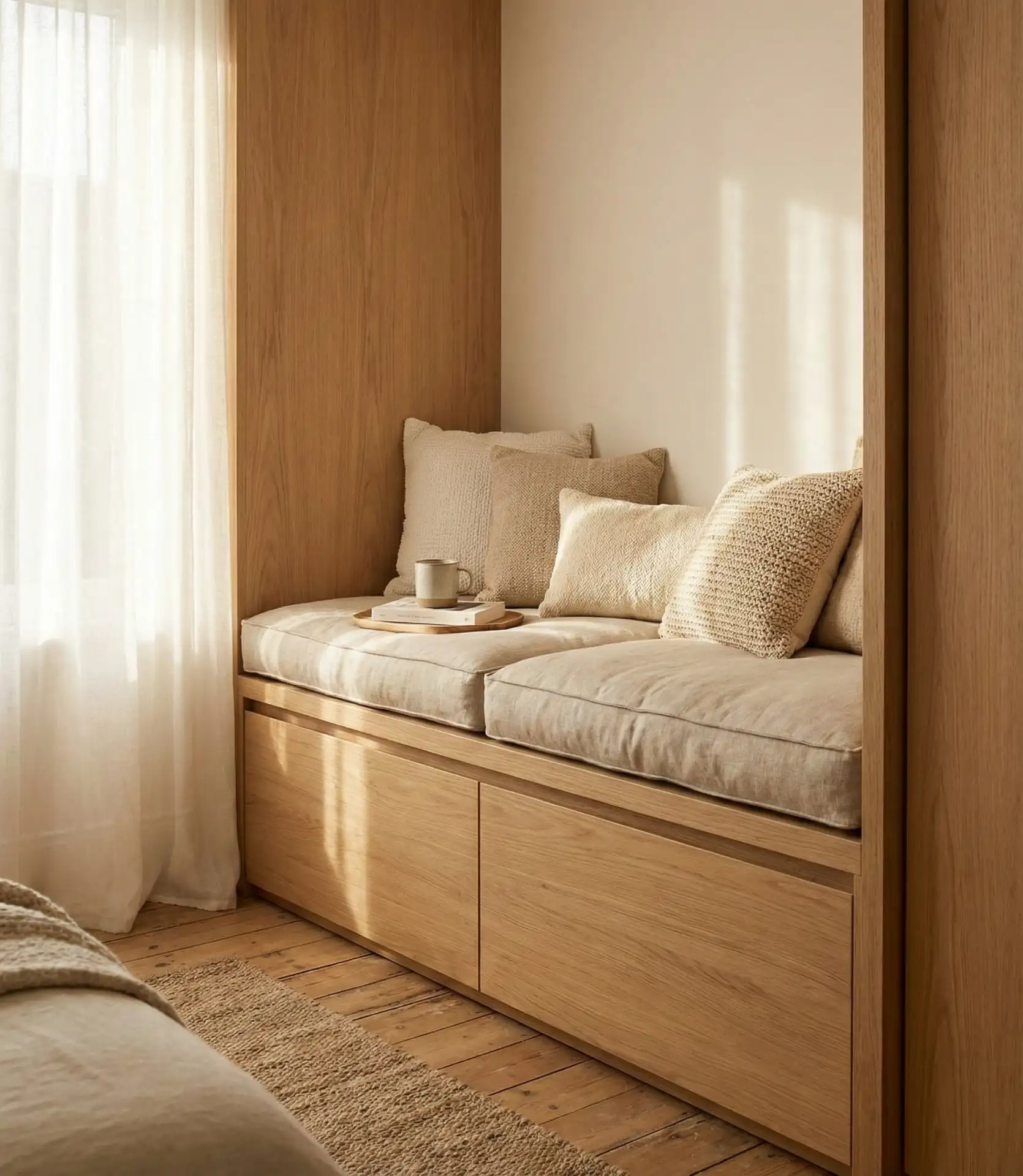 Window Seat with Hidden Storage Beneath 2