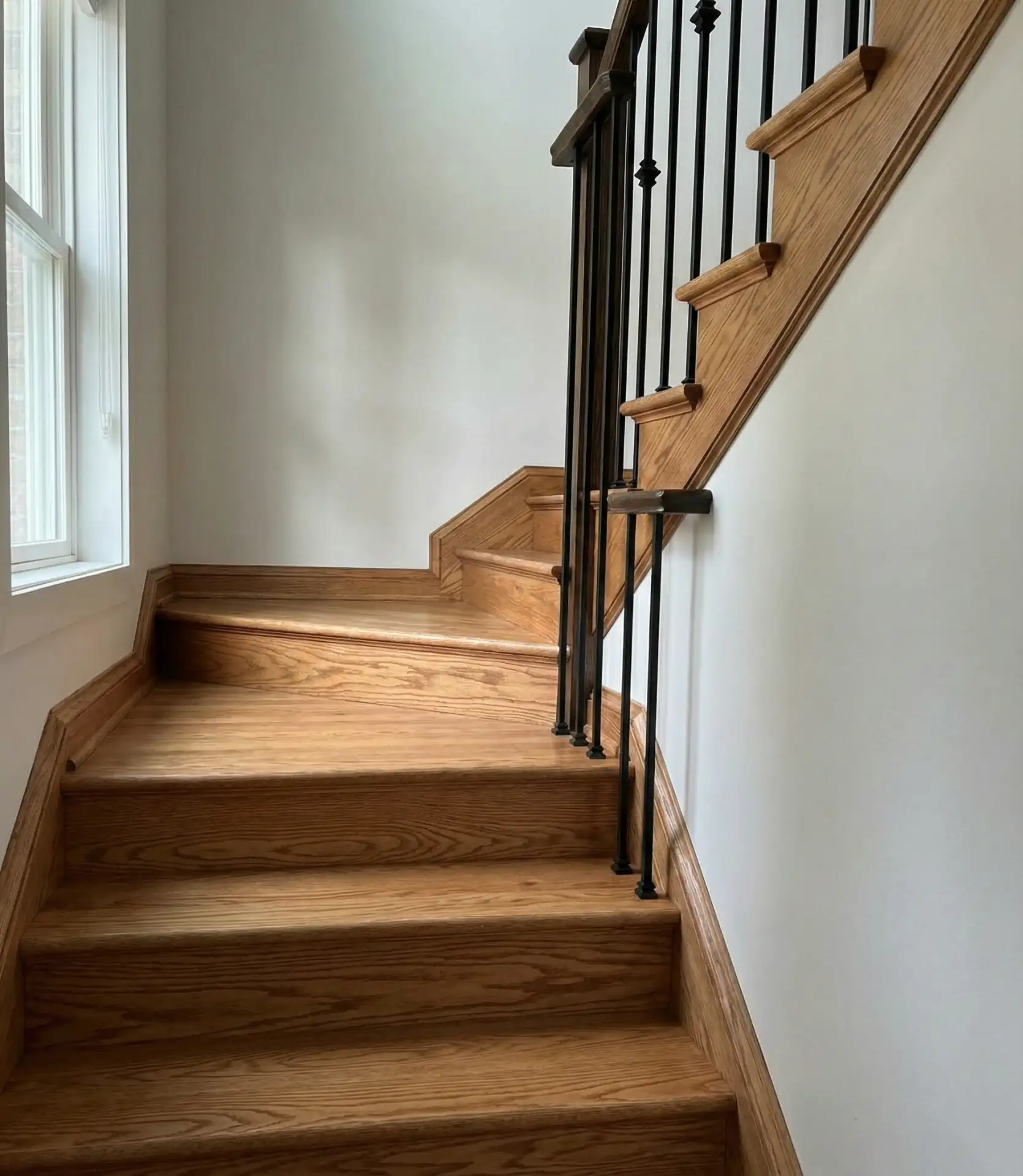 Wood Staircase with Natural Finish 1