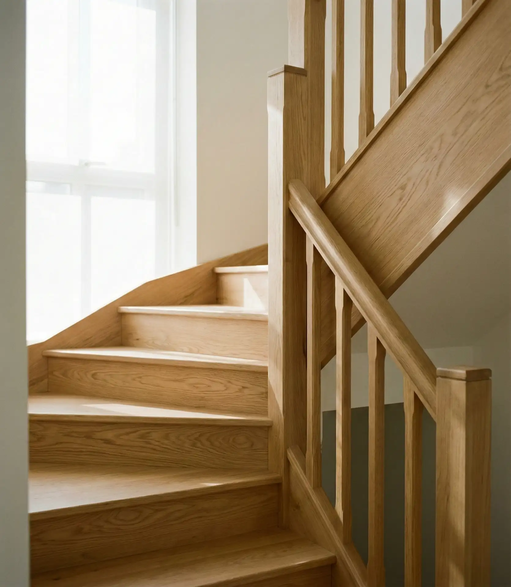 Wood Staircase with Natural Finish 2