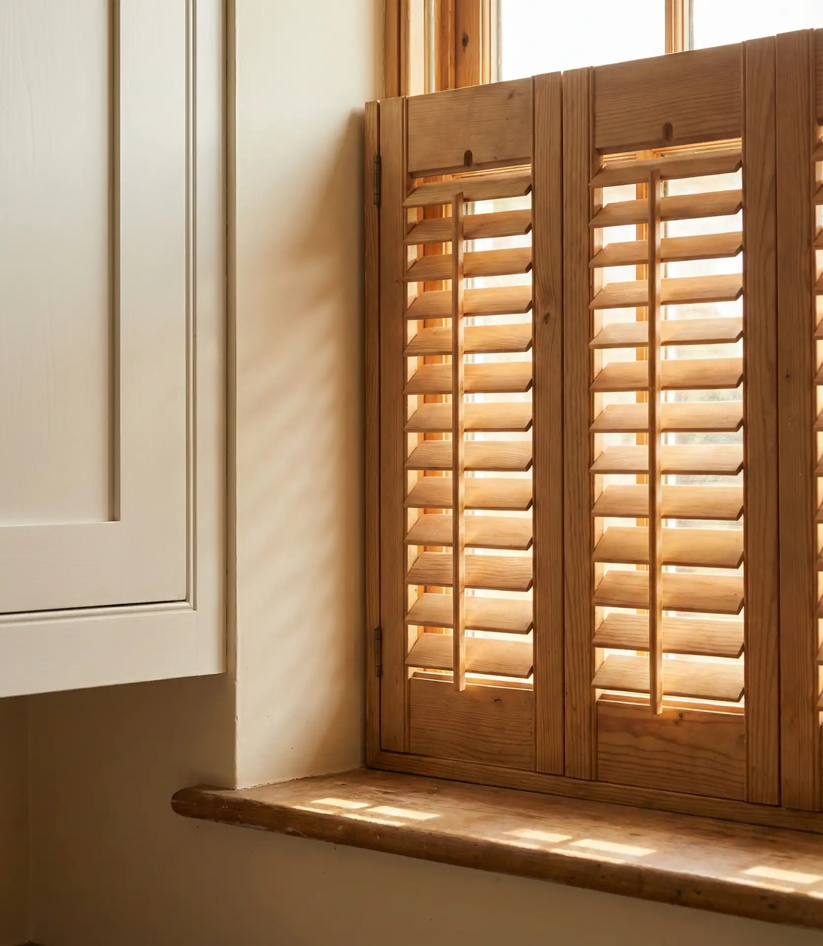 Wooden Shutters for Adjustable Privacy 2