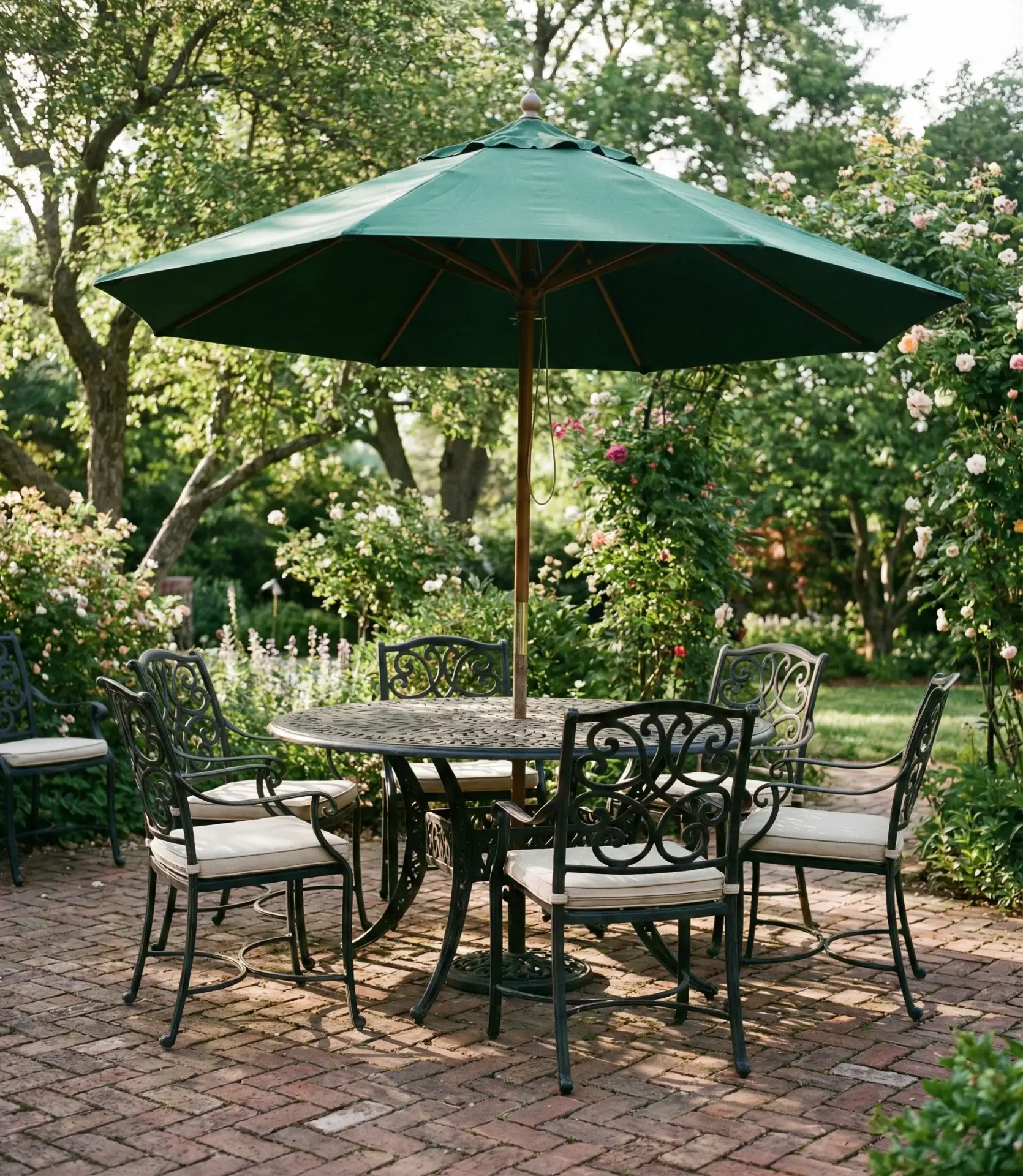 Wrought Iron Classic with Umbrella 1