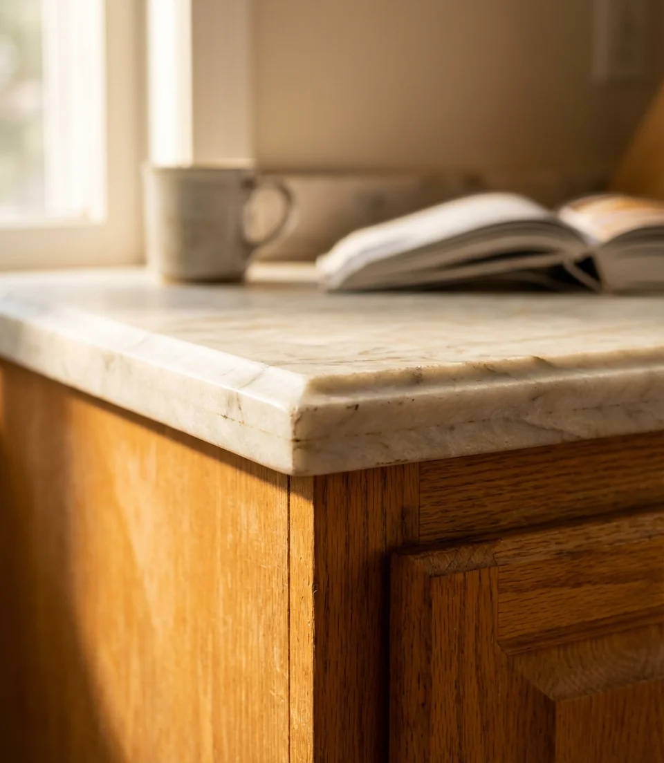 Add White Countertops for Contrast and Brightness 2