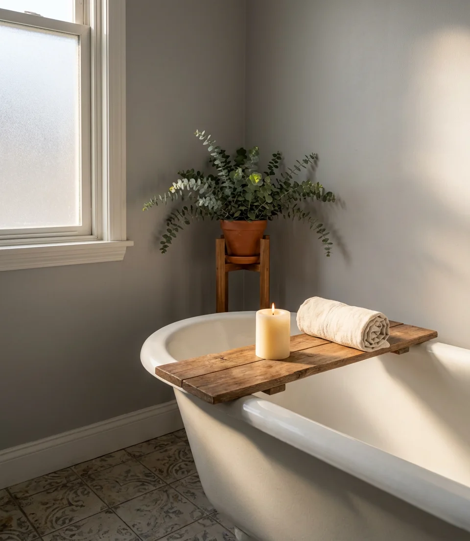 Aesthetic Apartment Bathroom with Spa Touches 1