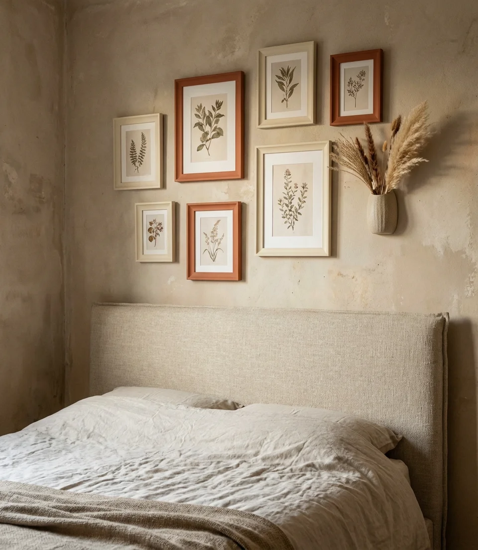 Aesthetic Gallery Wall Over the Headboard 2