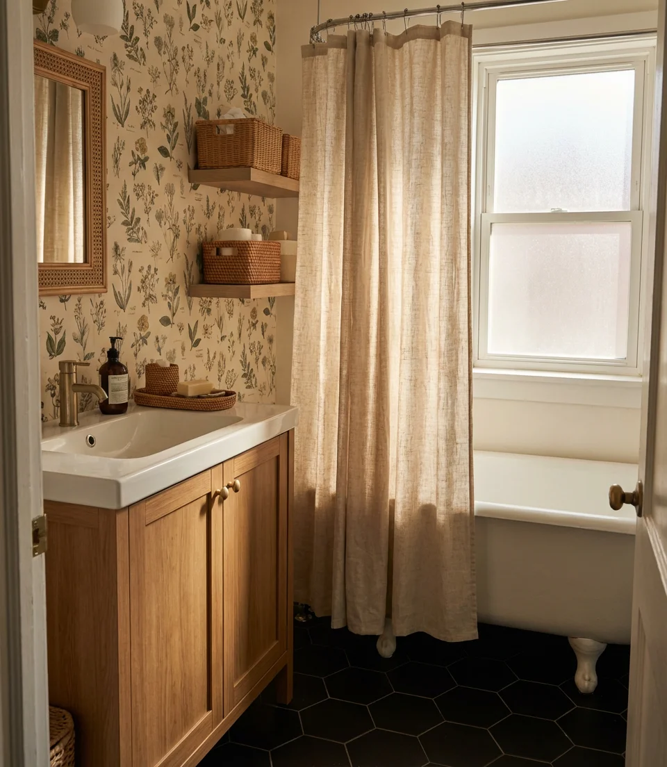 Apartment Bathroom Makeover with Renter-Friendly Updates 1