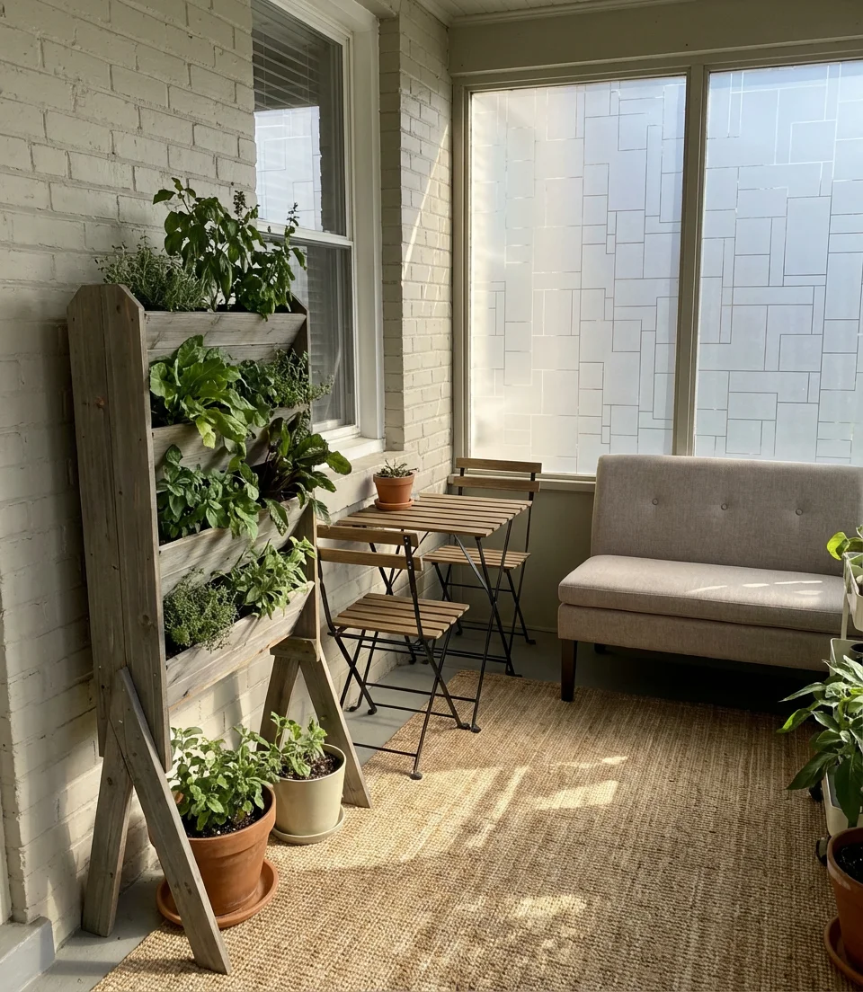 Apartment Sunroom with Space-Saving Solutions and Vertical Gardens 1